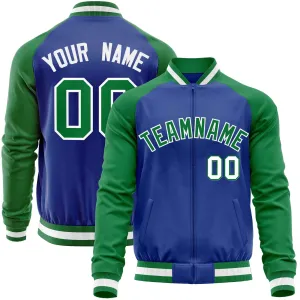 Custom Raglan Sleeves Men's Fashion Varsity Jacket Causal Cotton Letterman Baseball Bomber Jackets