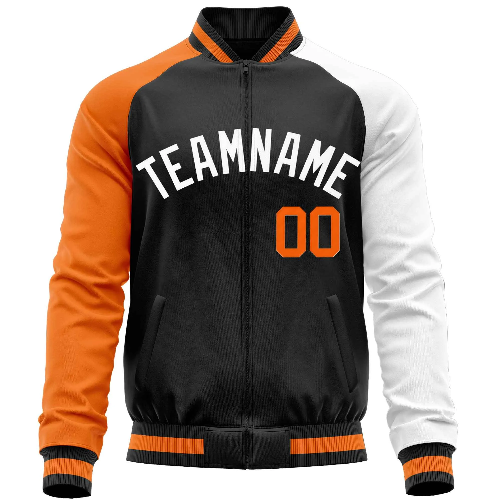 Custom Raglan Sleeves Men's Fashion Varsity Jacket Causal Cotton Letterman Baseball Bomber Jackets