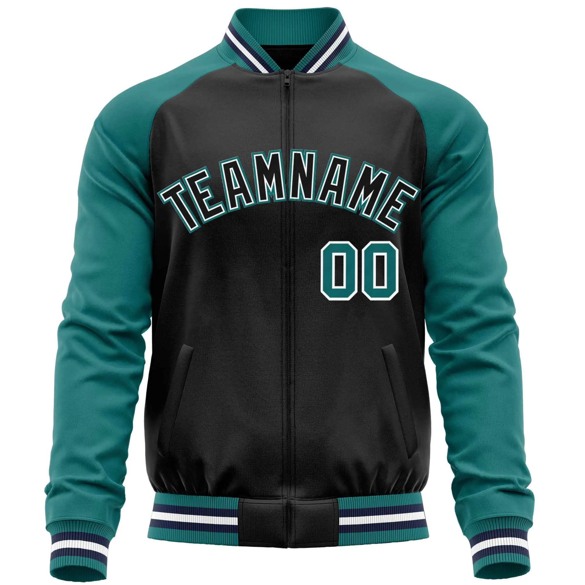 Custom Raglan Sleeves Men's Fashion Varsity Jacket Causal Cotton Letterman Baseball Bomber Jackets