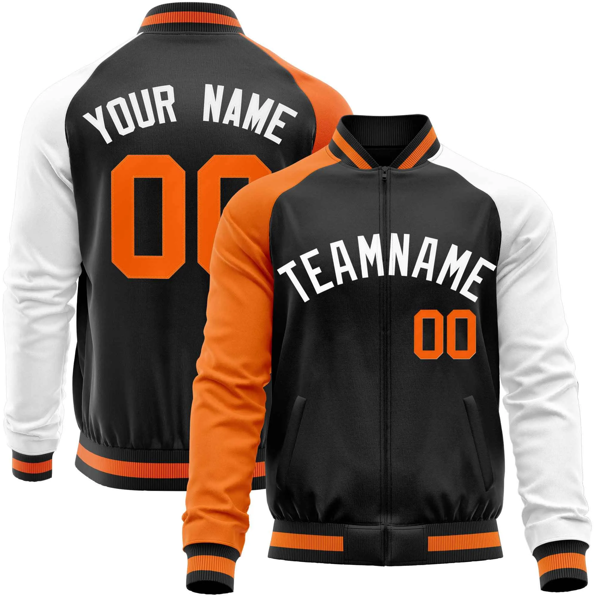 Custom Raglan Sleeves Men's Fashion Varsity Jacket Causal Cotton Letterman Baseball Bomber Jackets