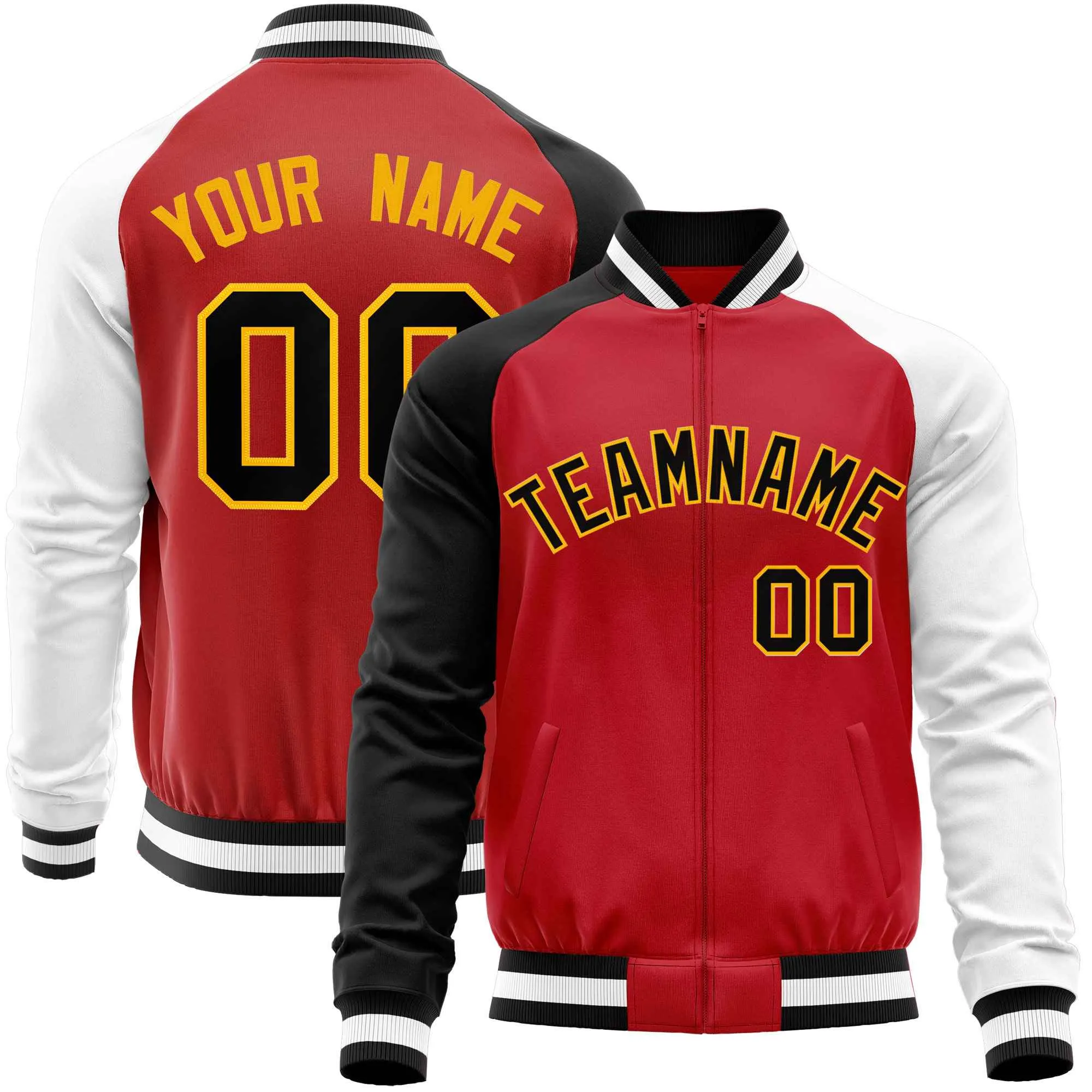 Custom Raglan Sleeves Men's Fashion Varsity Jacket Causal Cotton Letterman Baseball Bomber Jackets