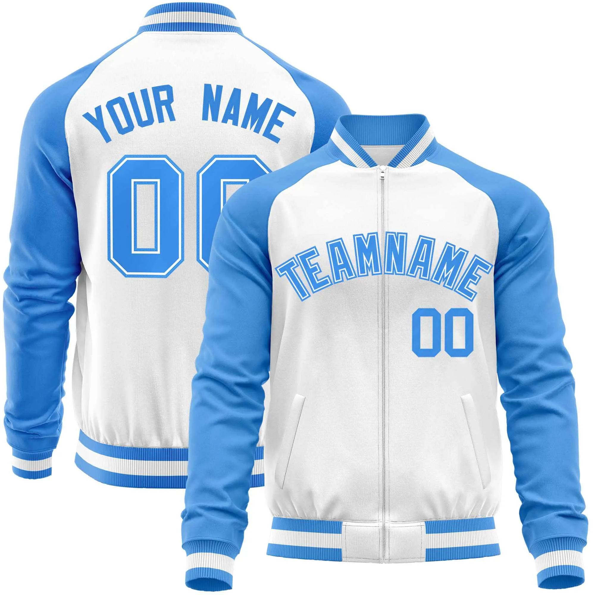 Custom Raglan Sleeves Men's Fashion Varsity Jacket Causal Cotton Letterman Baseball Bomber Jackets
