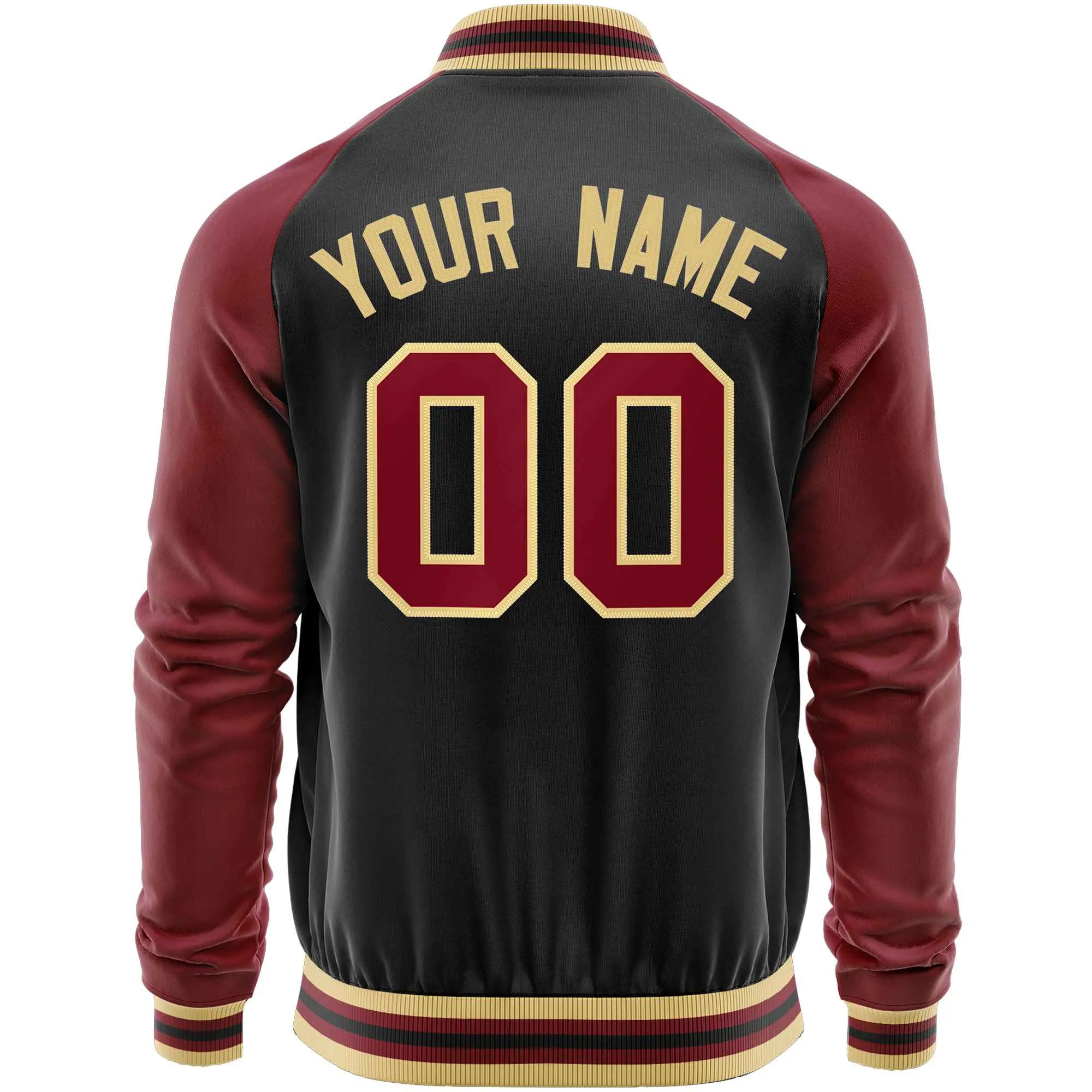 Custom Raglan Sleeves Men's Fashion Varsity Jacket Causal Cotton Letterman Baseball Bomber Jackets