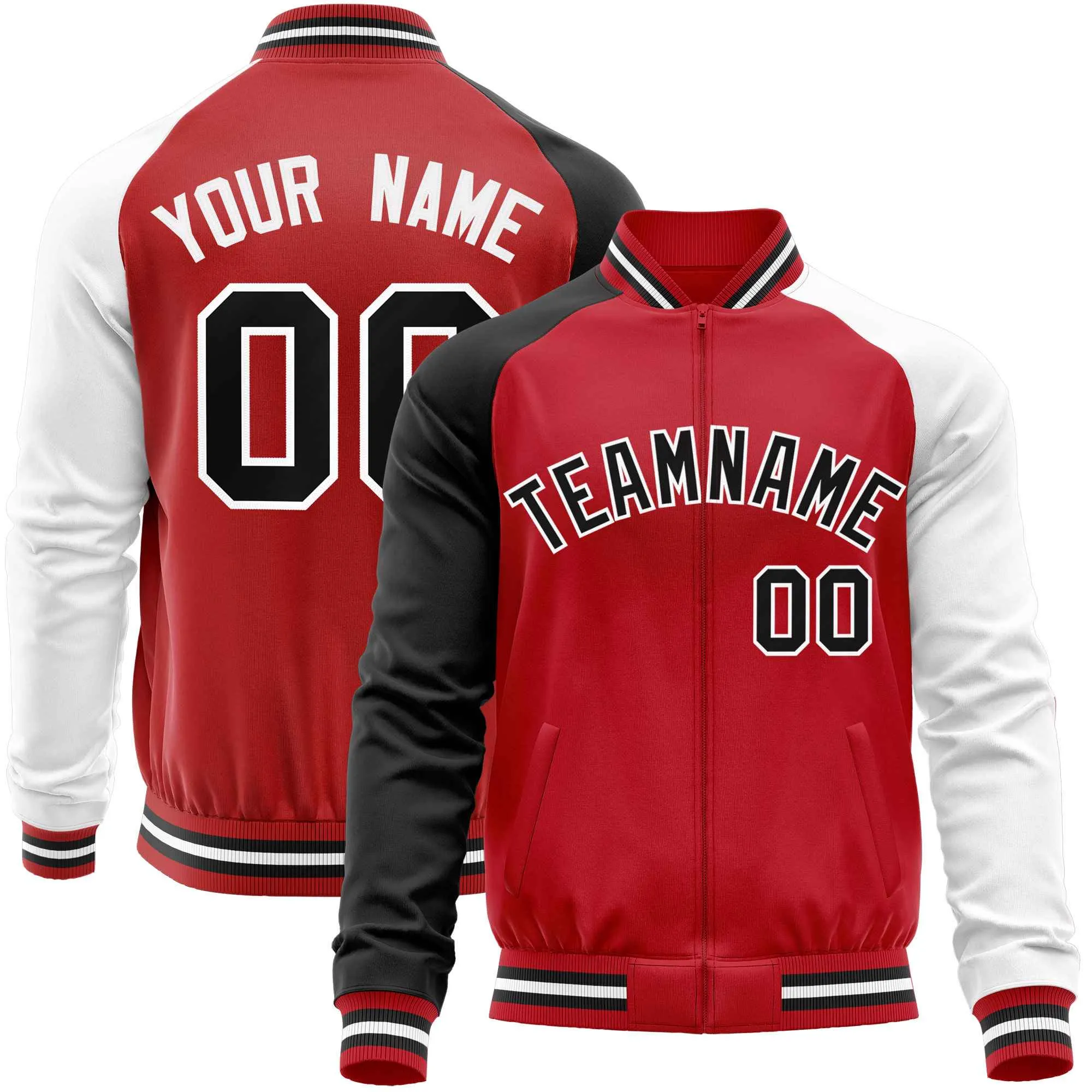 Custom Raglan Sleeves Men's Fashion Varsity Jacket Causal Slim Fit Cotton Letterman Baseball Bomber Jackets