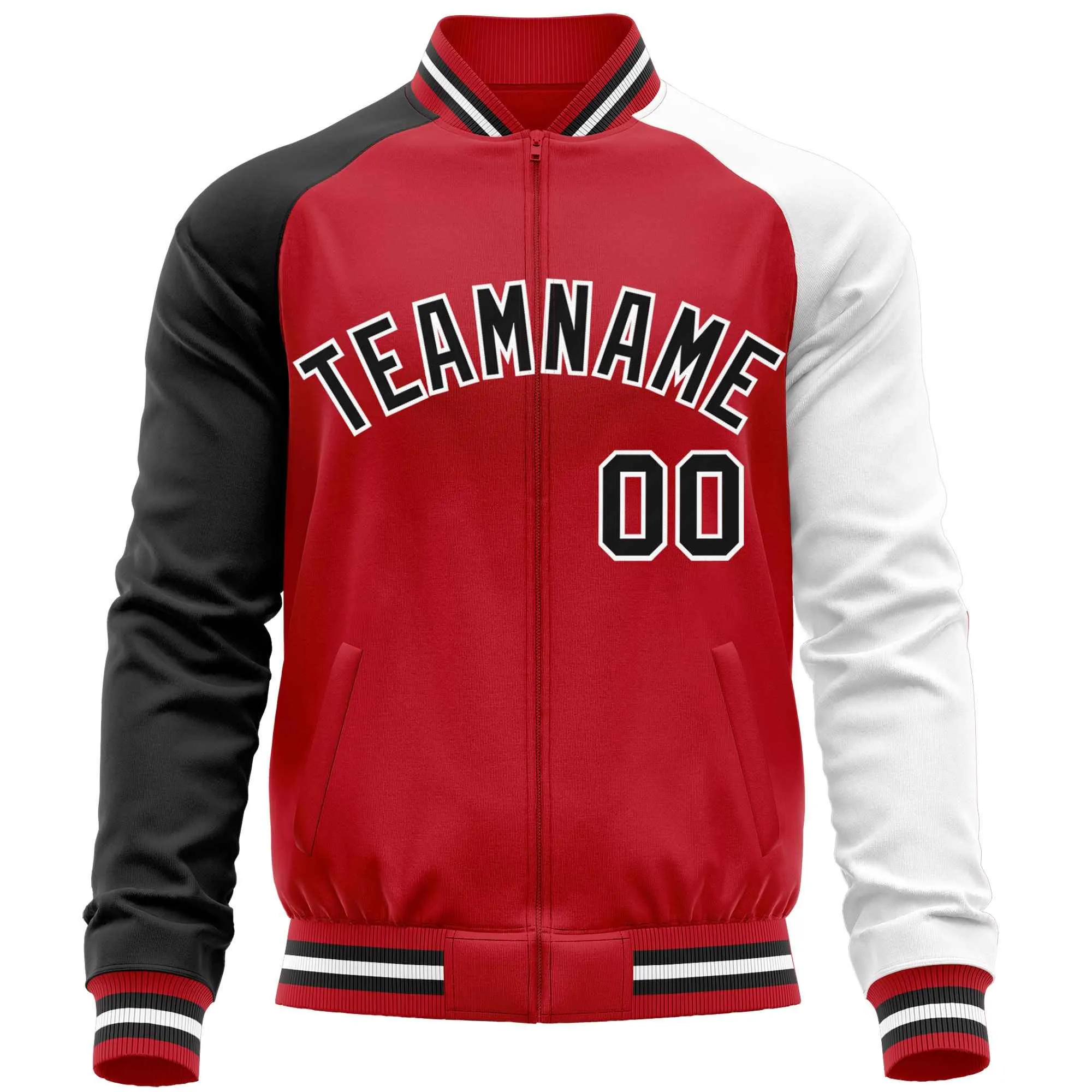 Custom Raglan Sleeves Men's Fashion Varsity Jacket Causal Slim Fit Cotton Letterman Baseball Bomber Jackets