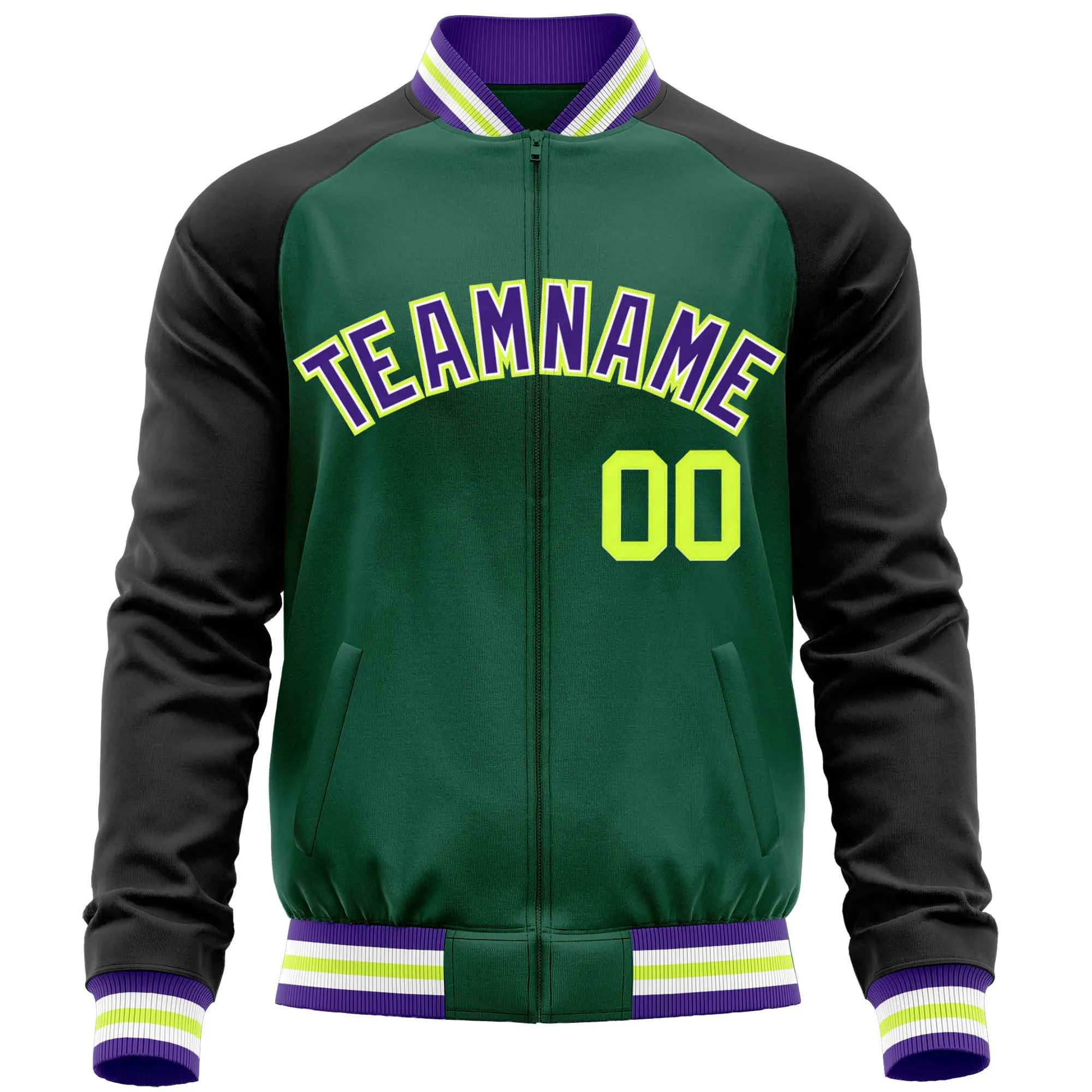 Custom Raglan Sleeves Men's Fashion Varsity Jacket Causal Slim Fit Cotton Letterman Baseball Bomber Jackets