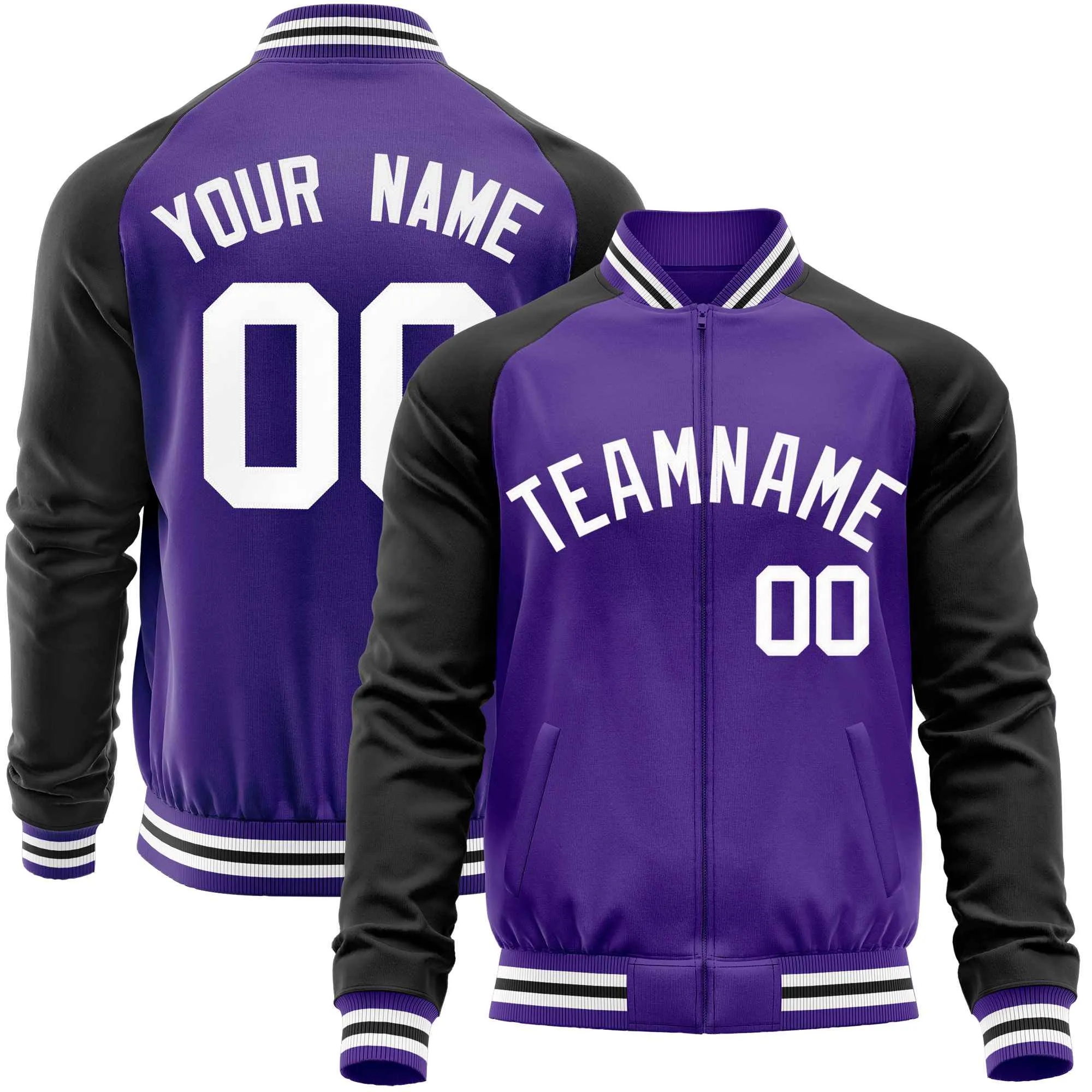 Custom Raglan Sleeves Men's Fashion Varsity Jacket Causal Slim Fit Cotton Letterman Baseball Bomber Jackets