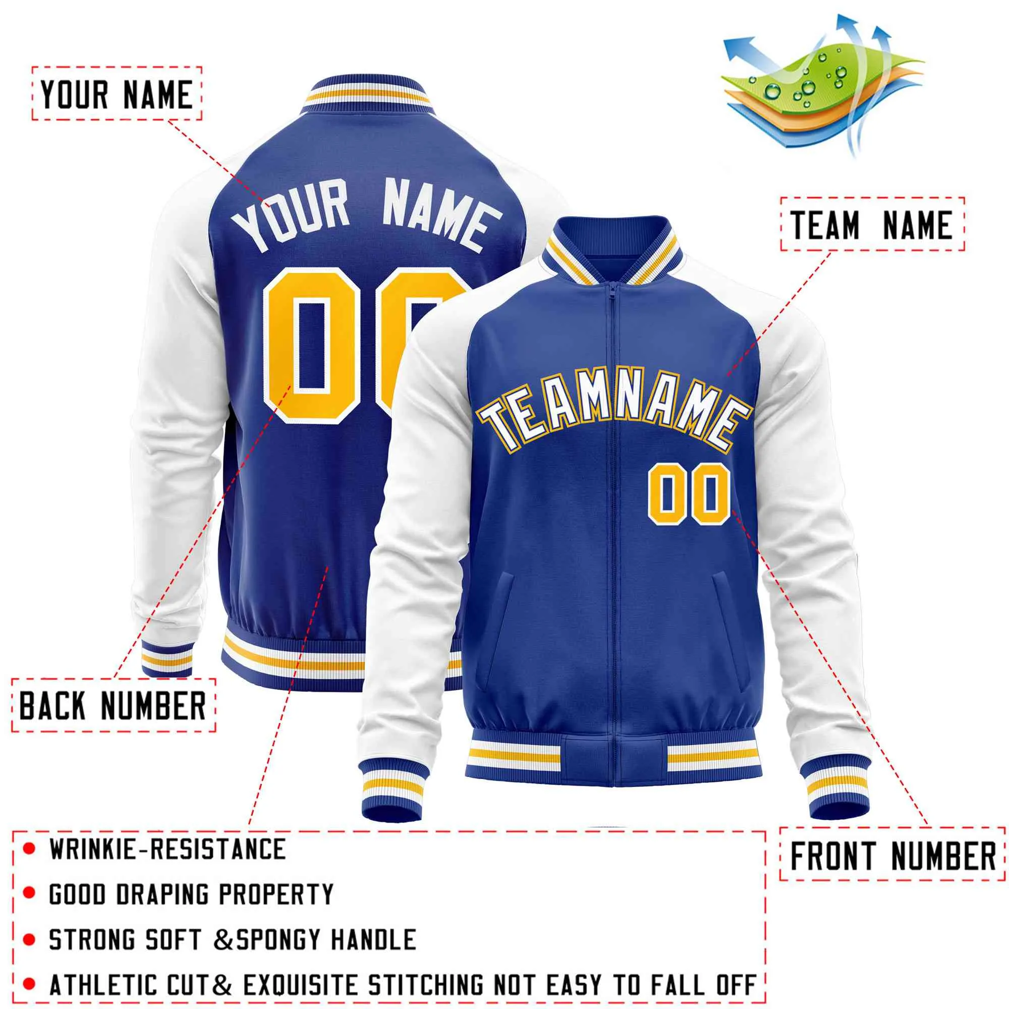 Custom Raglan Sleeves Men's Fashion Varsity Jacket Causal Slim Fit Cotton Letterman Baseball Bomber Jackets