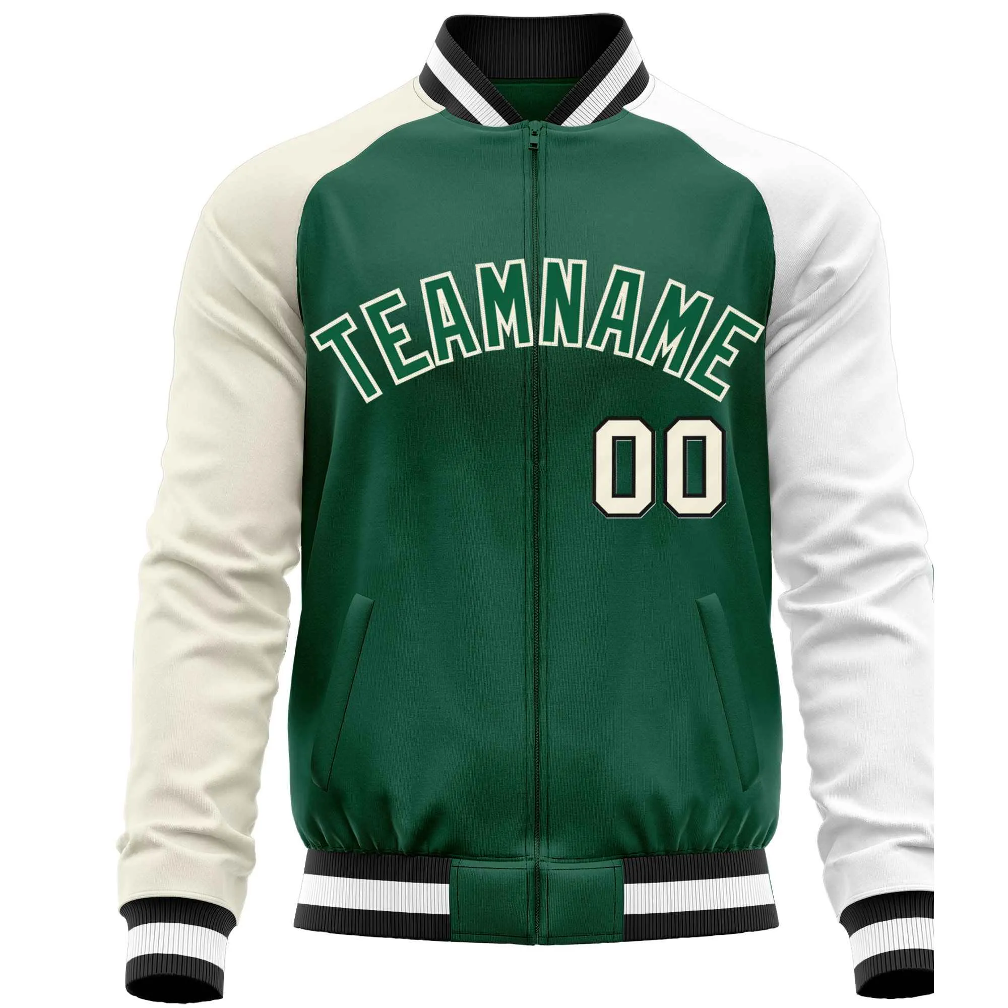 Custom Raglan Sleeves Men's Fashion Varsity Jacket Causal Slim Fit Cotton Letterman Baseball Bomber Jackets