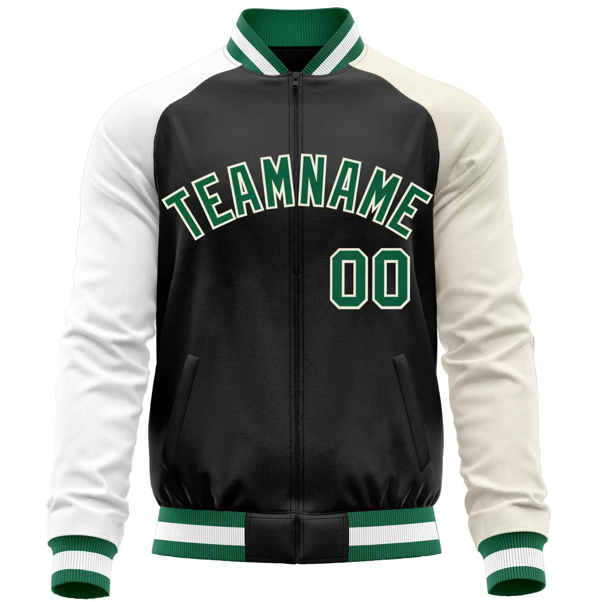 Custom Raglan Sleeves Men's Fashion Varsity Jacket Causal Slim Fit Cotton Letterman Baseball Bomber Jackets