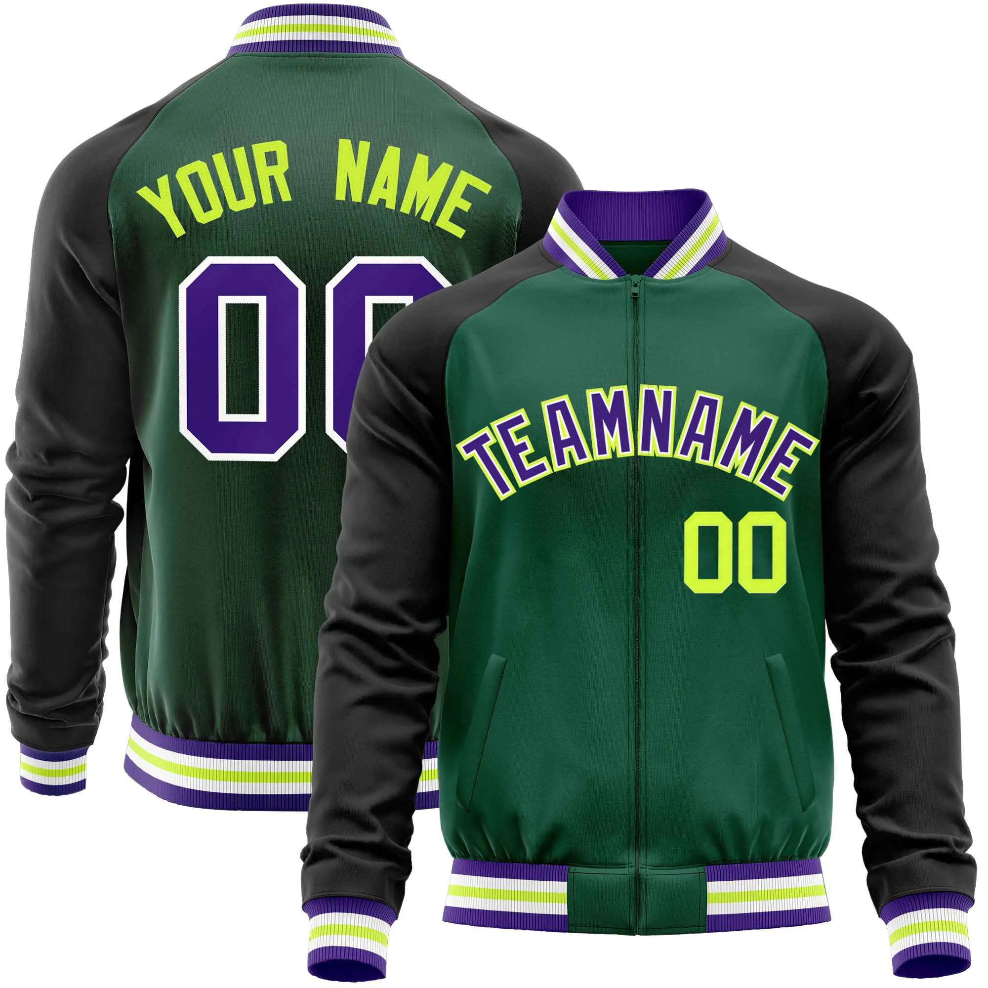 Custom Raglan Sleeves Men's Fashion Varsity Jacket Causal Slim Fit Cotton Letterman Baseball Bomber Jackets