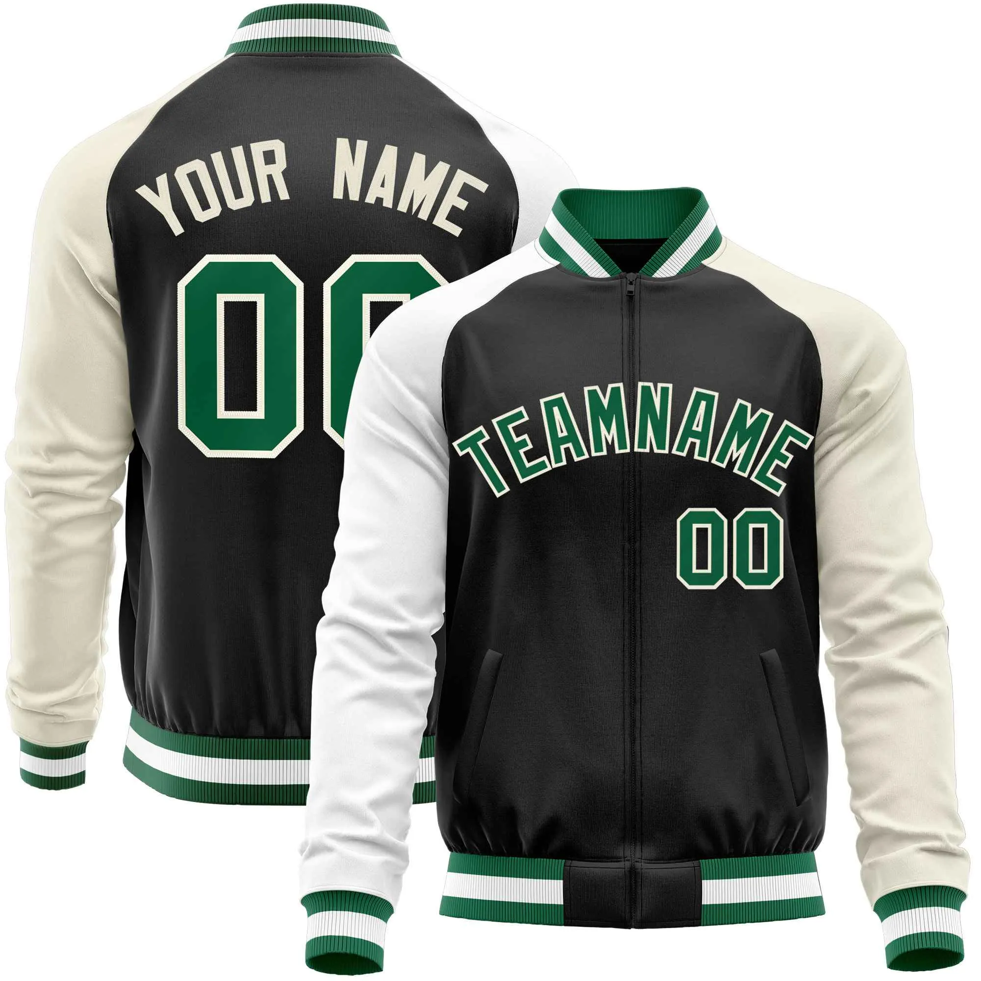 Custom Raglan Sleeves Men's Fashion Varsity Jacket Causal Slim Fit Cotton Letterman Baseball Bomber Jackets