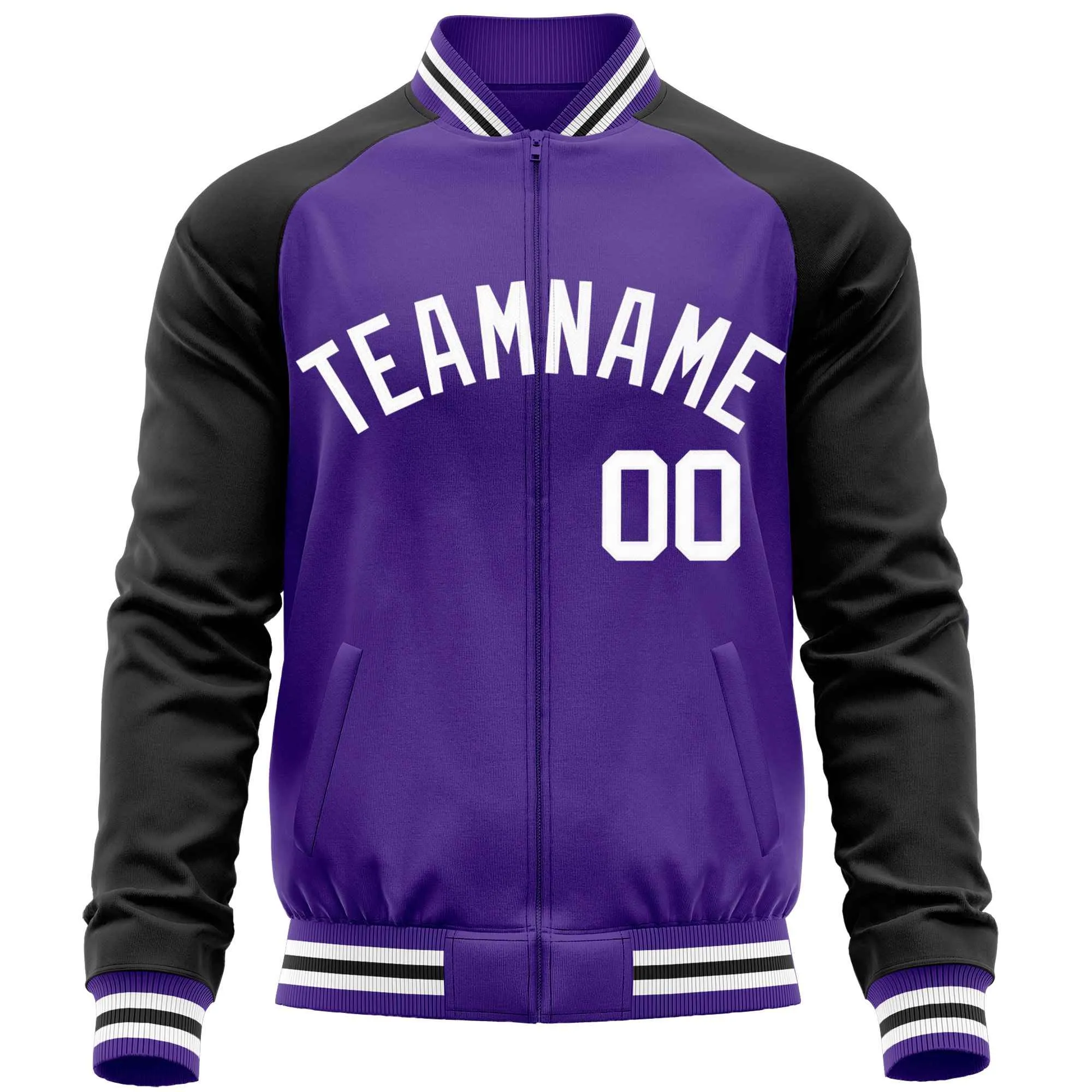 Custom Raglan Sleeves Men's Fashion Varsity Jacket Causal Slim Fit Cotton Letterman Baseball Bomber Jackets