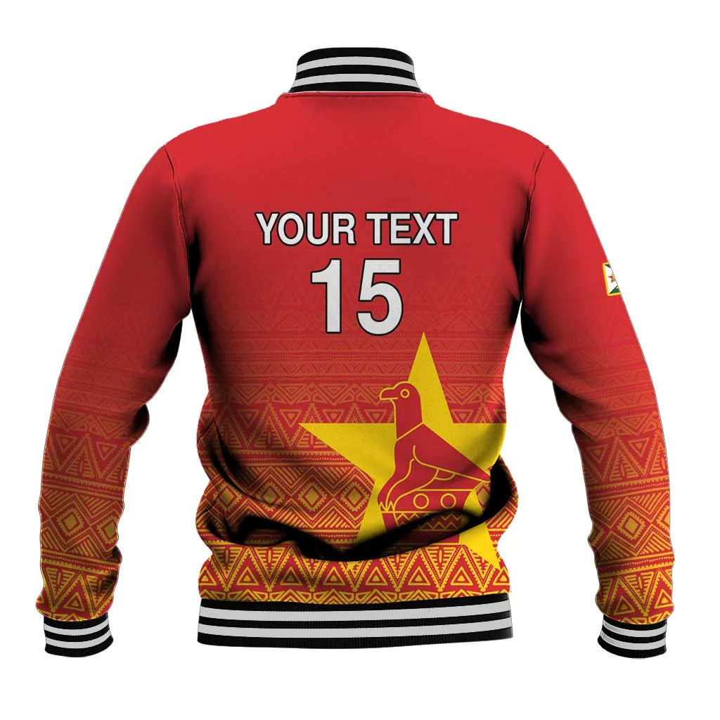 Custom Zimbabwe Cricket Baseball Jacket Go Champions LT15