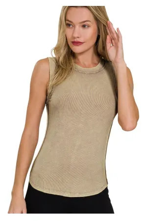 Distressed Ash Mocha Tank