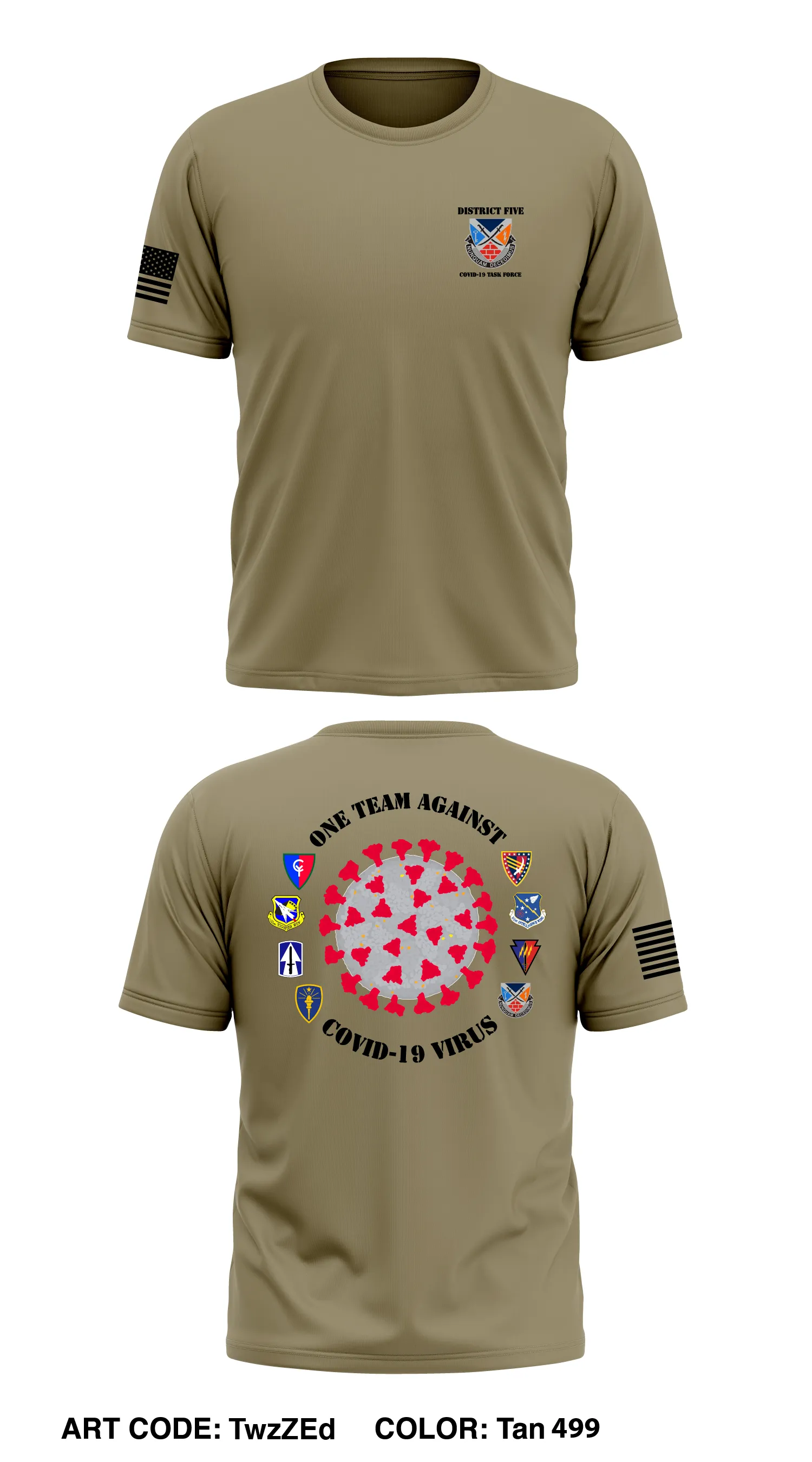 DISTRICT 5 COVID-19 TASK FORCE Store 1 Core Men's SS Performance Tee - TwzZEd