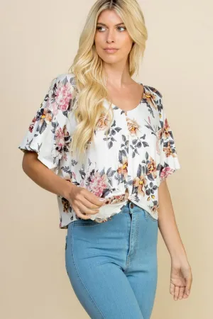 DOMINO FLORAL CROP TOP