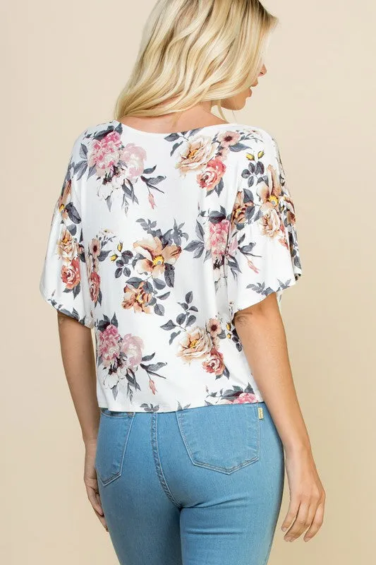 DOMINO FLORAL CROP TOP
