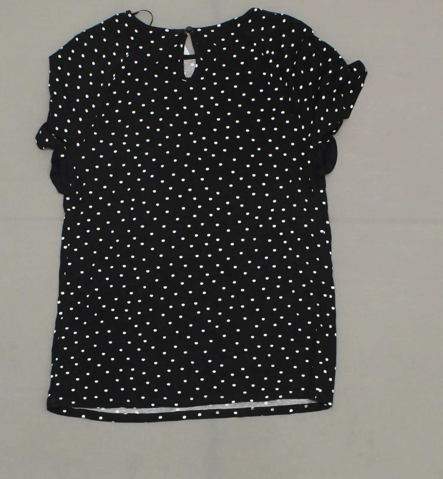 Elle Women's Ruffle Trim Polka Dot Blouse Top