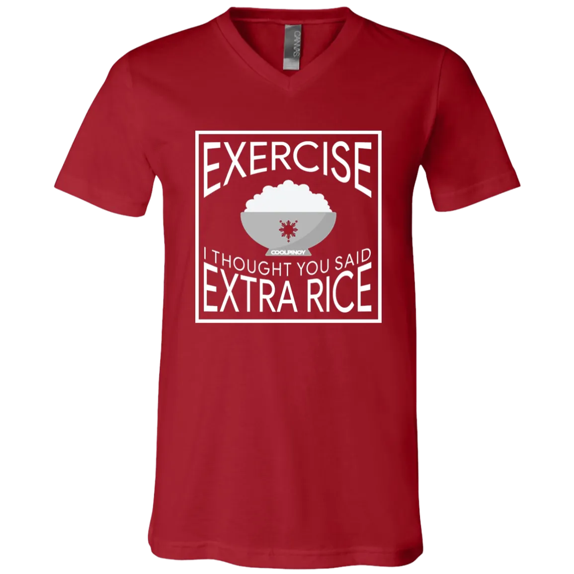 Exercise I Thought You Said Extra Rice Unisex Jersey V-Neck T-Shirt