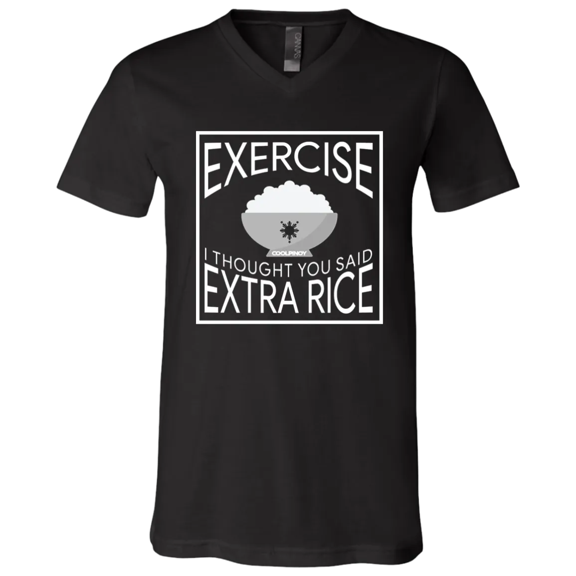 Exercise I Thought You Said Extra Rice Unisex Jersey V-Neck T-Shirt