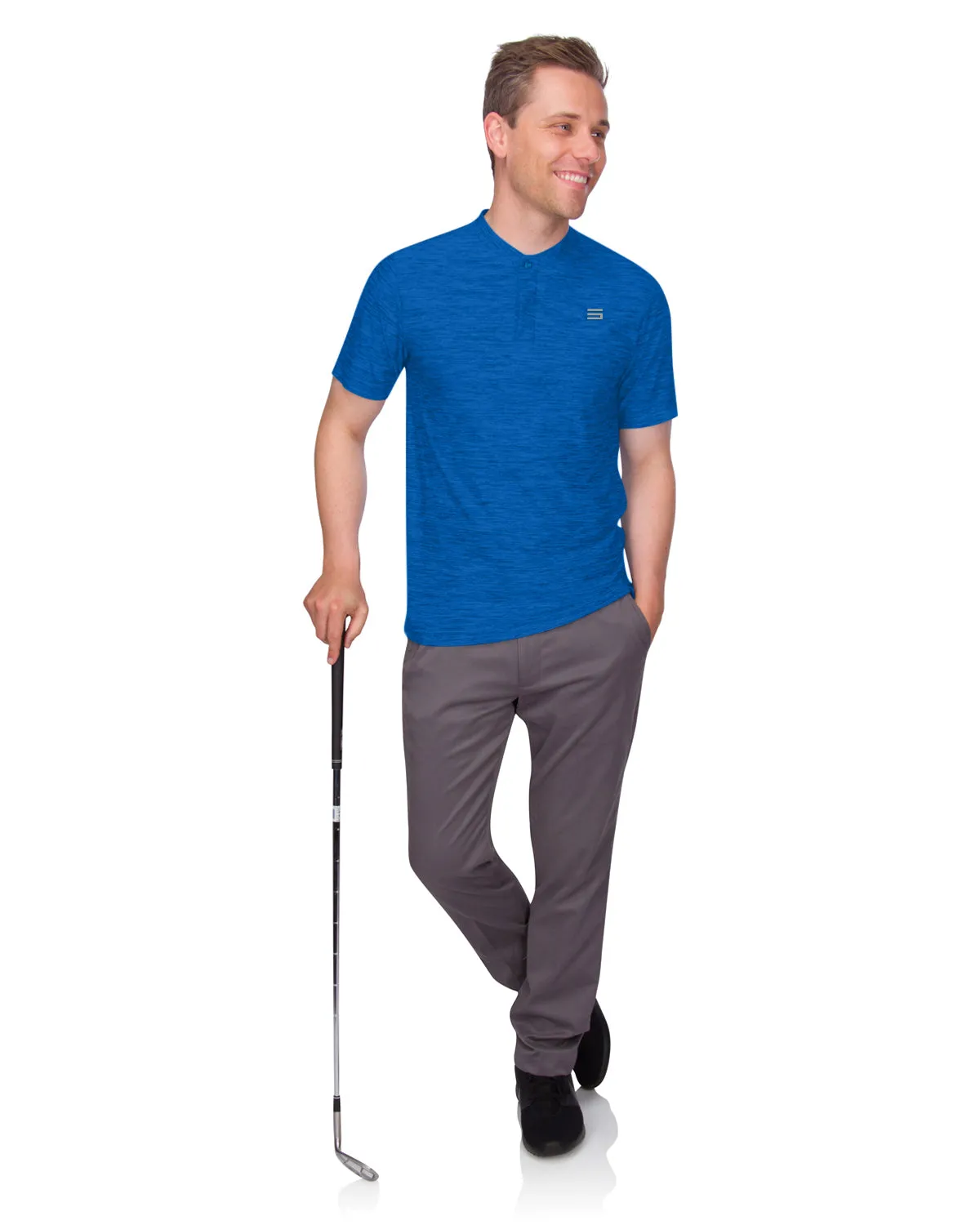 Extreme Deal- Men's Quick-Dry Collarless Golf Polos