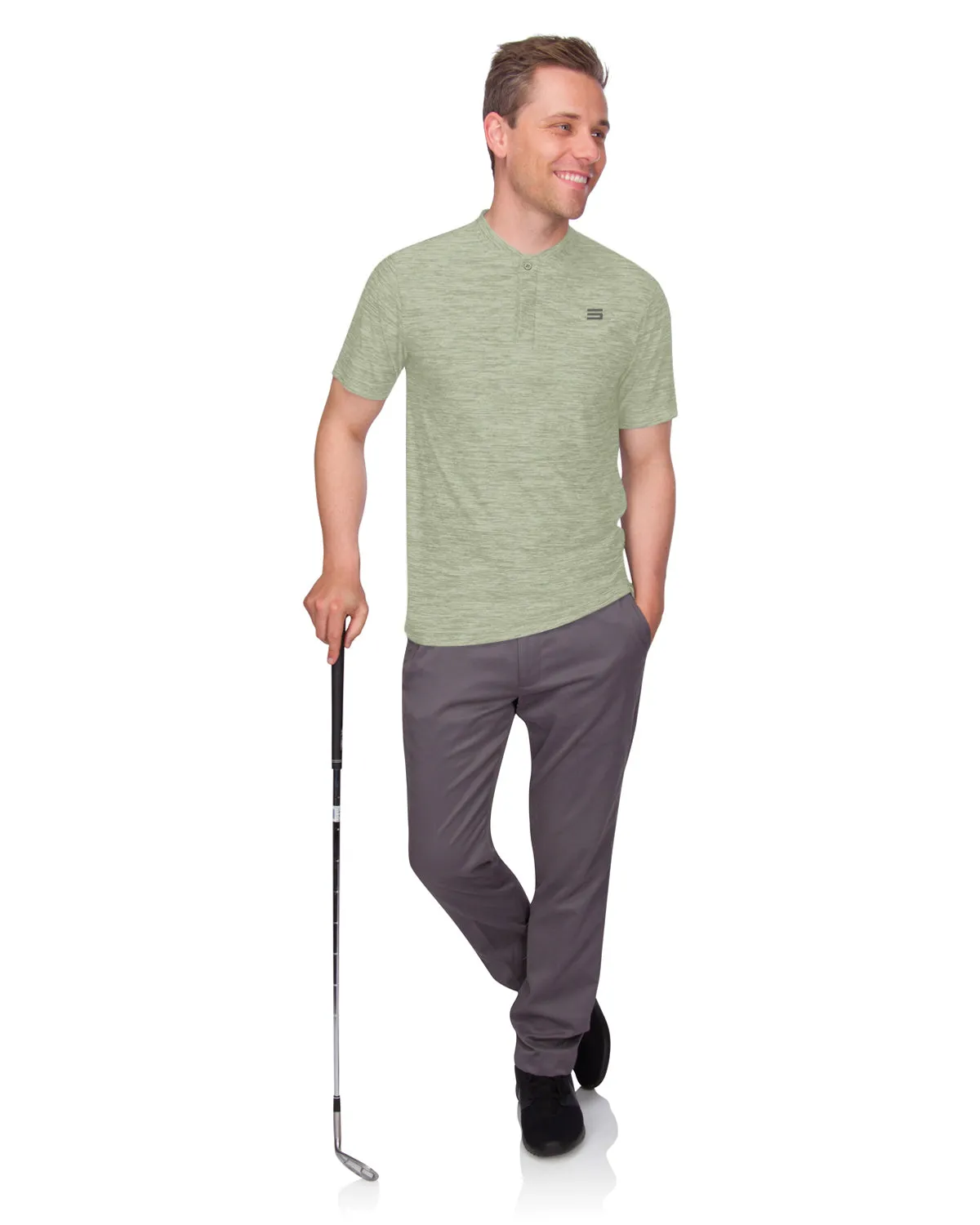 Extreme Deal- Men's Quick-Dry Collarless Golf Polos