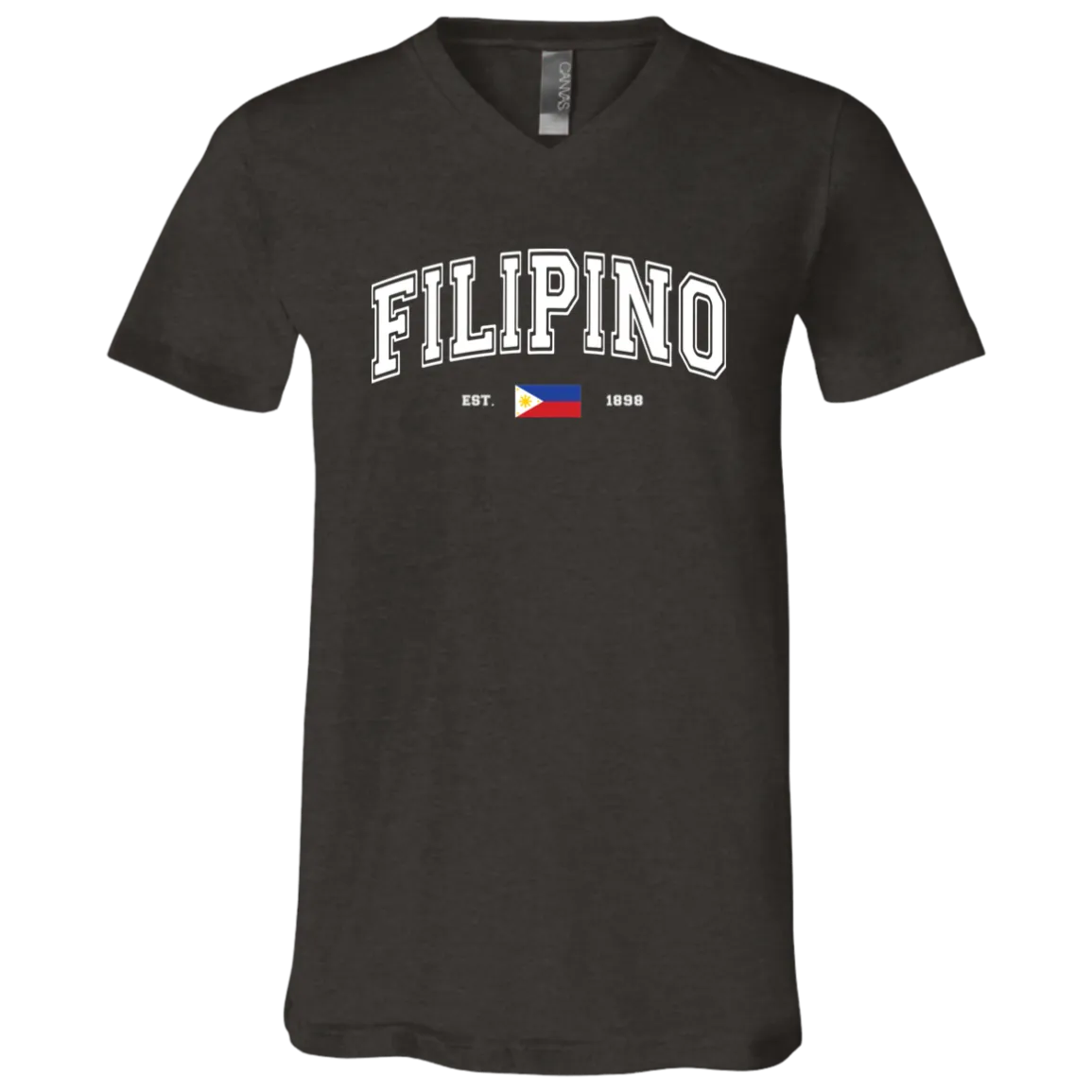 Filipino Est 1898 Unisex Jersey V-Neck T-Shirt