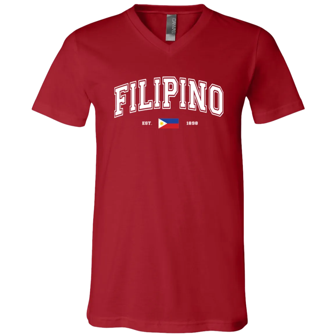 Filipino Est 1898 Unisex Jersey V-Neck T-Shirt