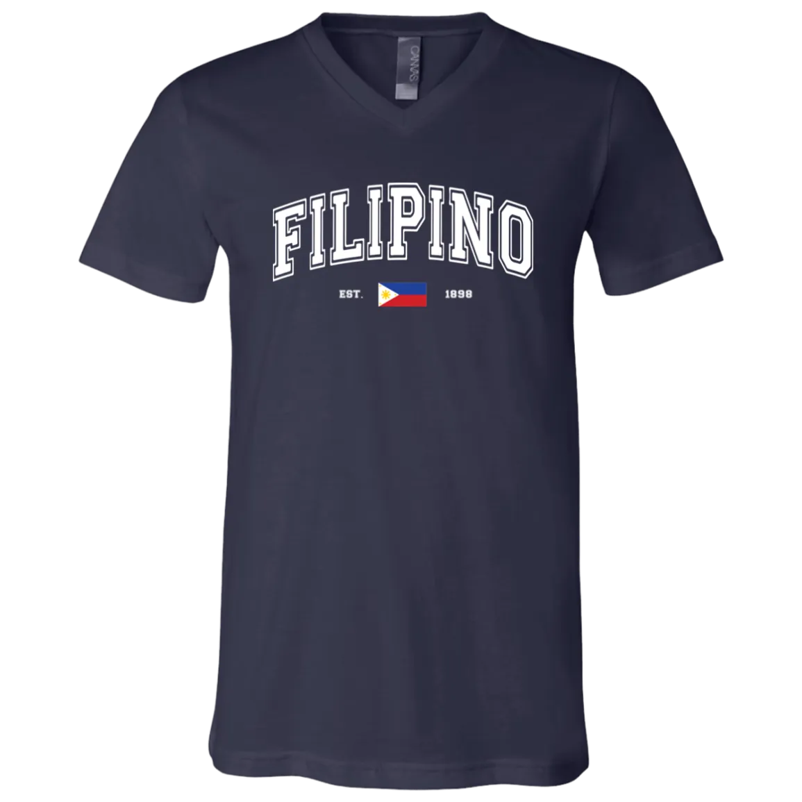 Filipino Est 1898 Unisex Jersey V-Neck T-Shirt