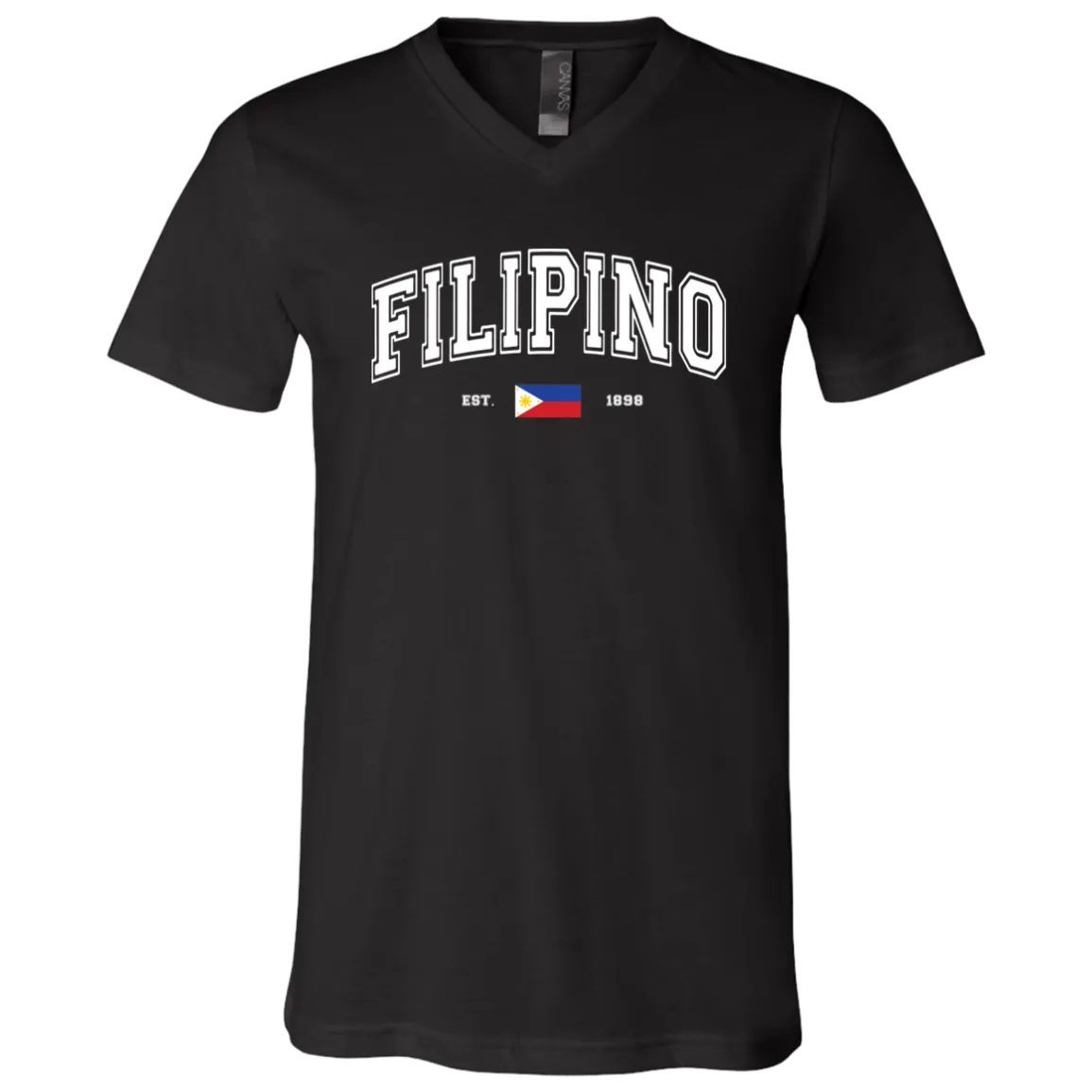 Filipino Est 1898 Unisex Jersey V-Neck T-Shirt