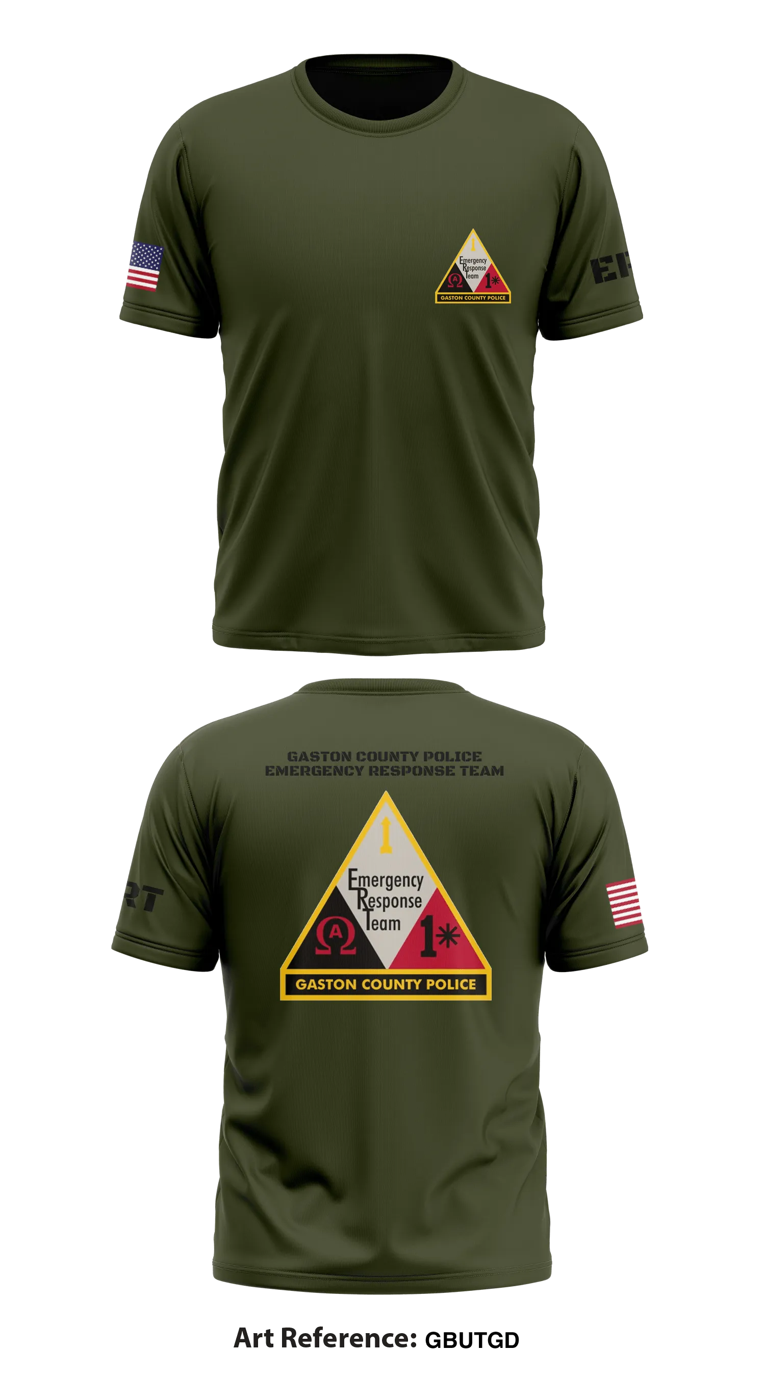 Gaston County Police Emergency Response Team Store 1 Core Men's SS Performance Tee - GButgd