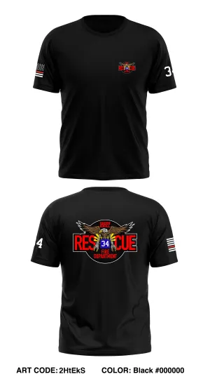 Green Knoll Fire Department Store 1 Core Men's SS Performance Tee - 2HtEkS