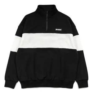 Half Zip Stand Collar Sweat | Black