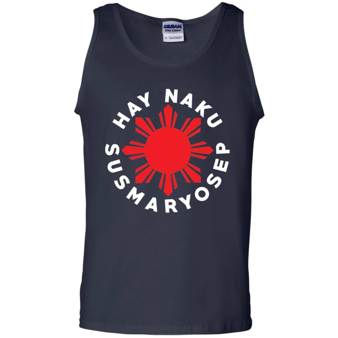 Hay Naku Susmaryosep Red Sun Cotton Tank Top