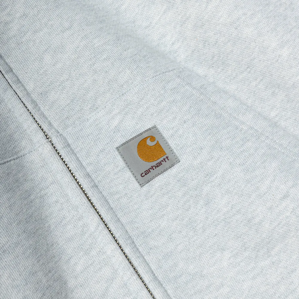Hooded Square Label Jacket | Ash Heather Grey