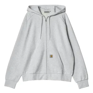 Hooded Square Label Jacket | Ash Heather Grey