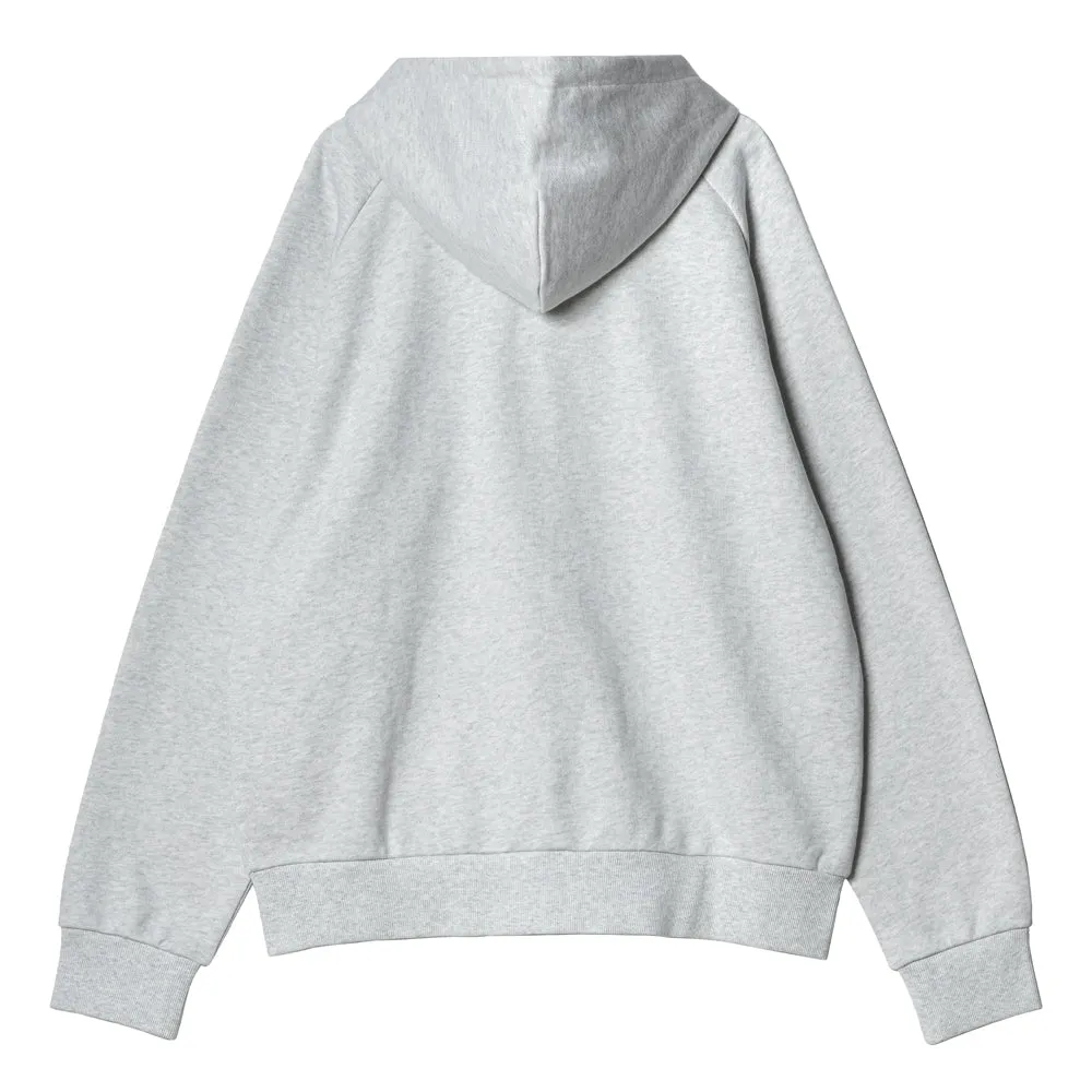 Hooded Square Label Jacket | Ash Heather Grey