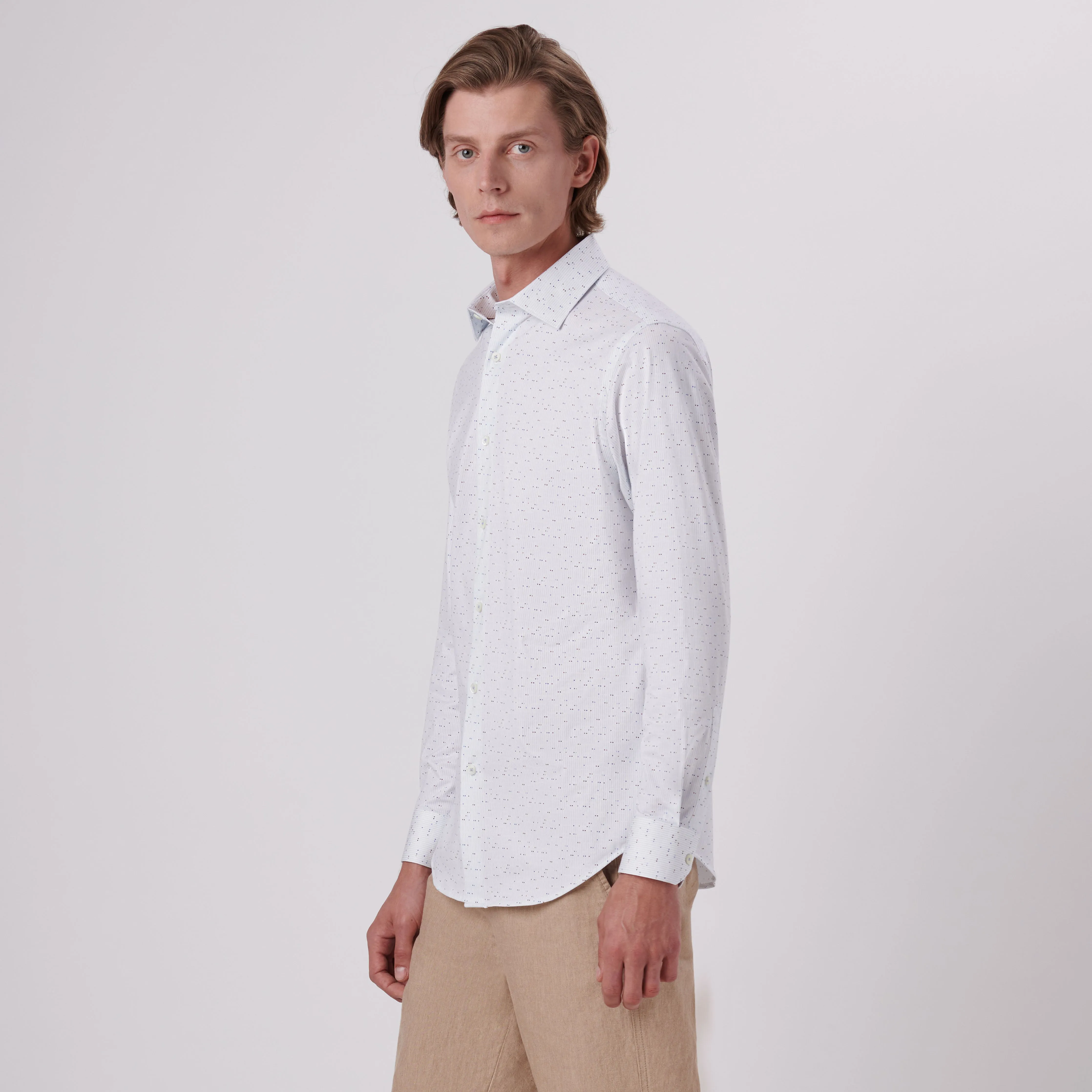 James Geometric Print OoohCotton Shirt