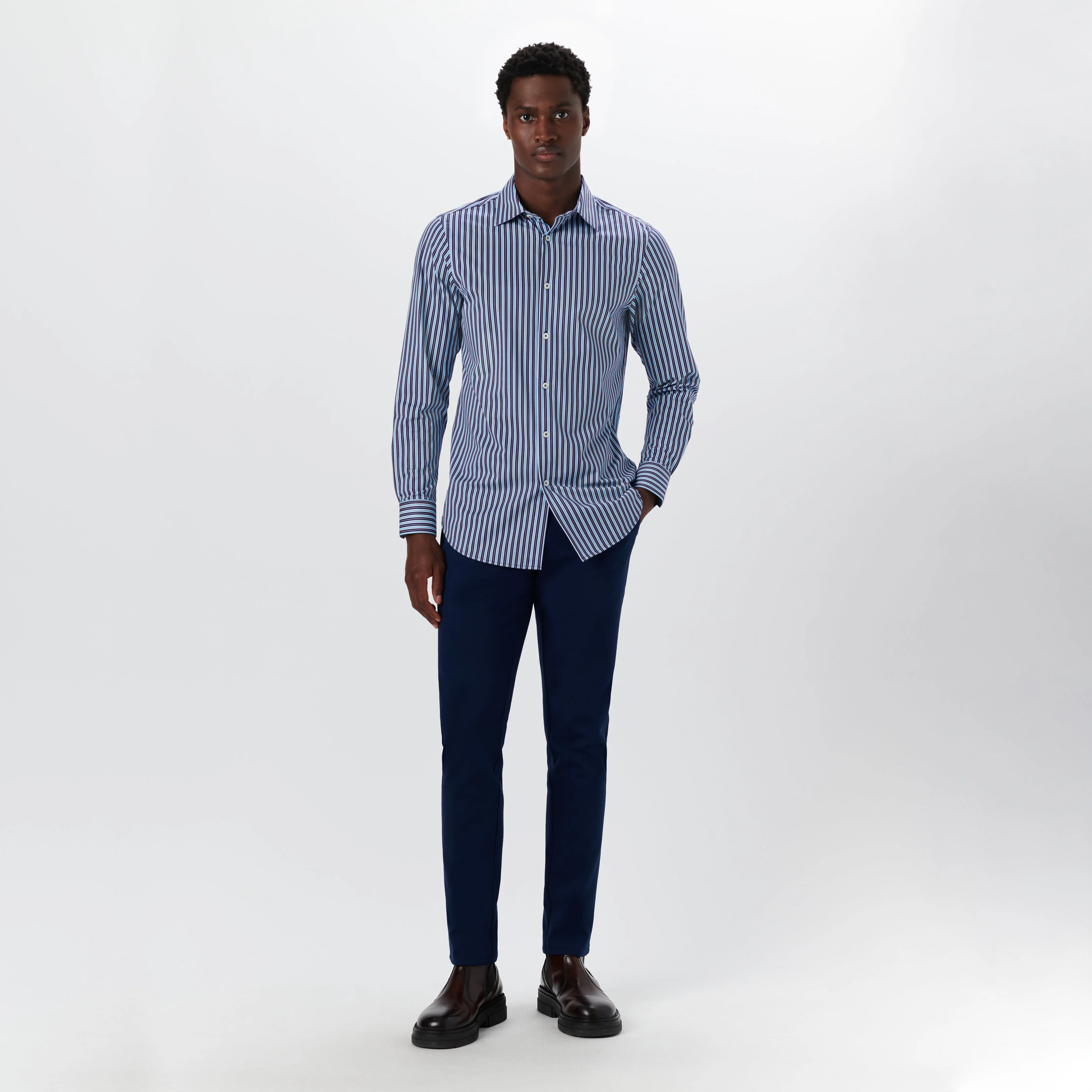 JAMES Shadow Stripe OoohCotton Shirt