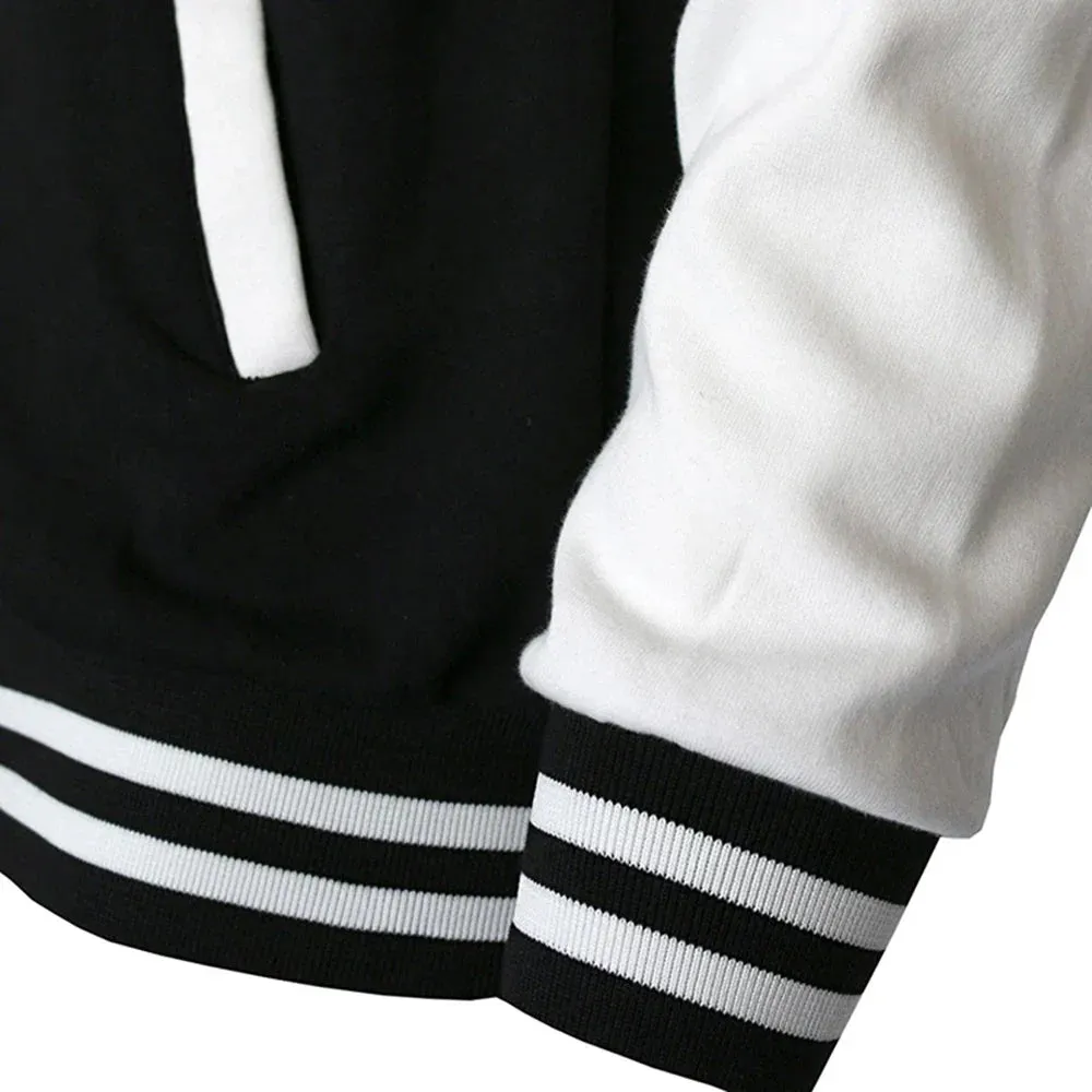 Japanese anime Jujutsu Kaisen Gojo Satoru Baseball Uniform Jacket Men Hip Hop Clothing Fleece Warm Sportswear Oversized Coat