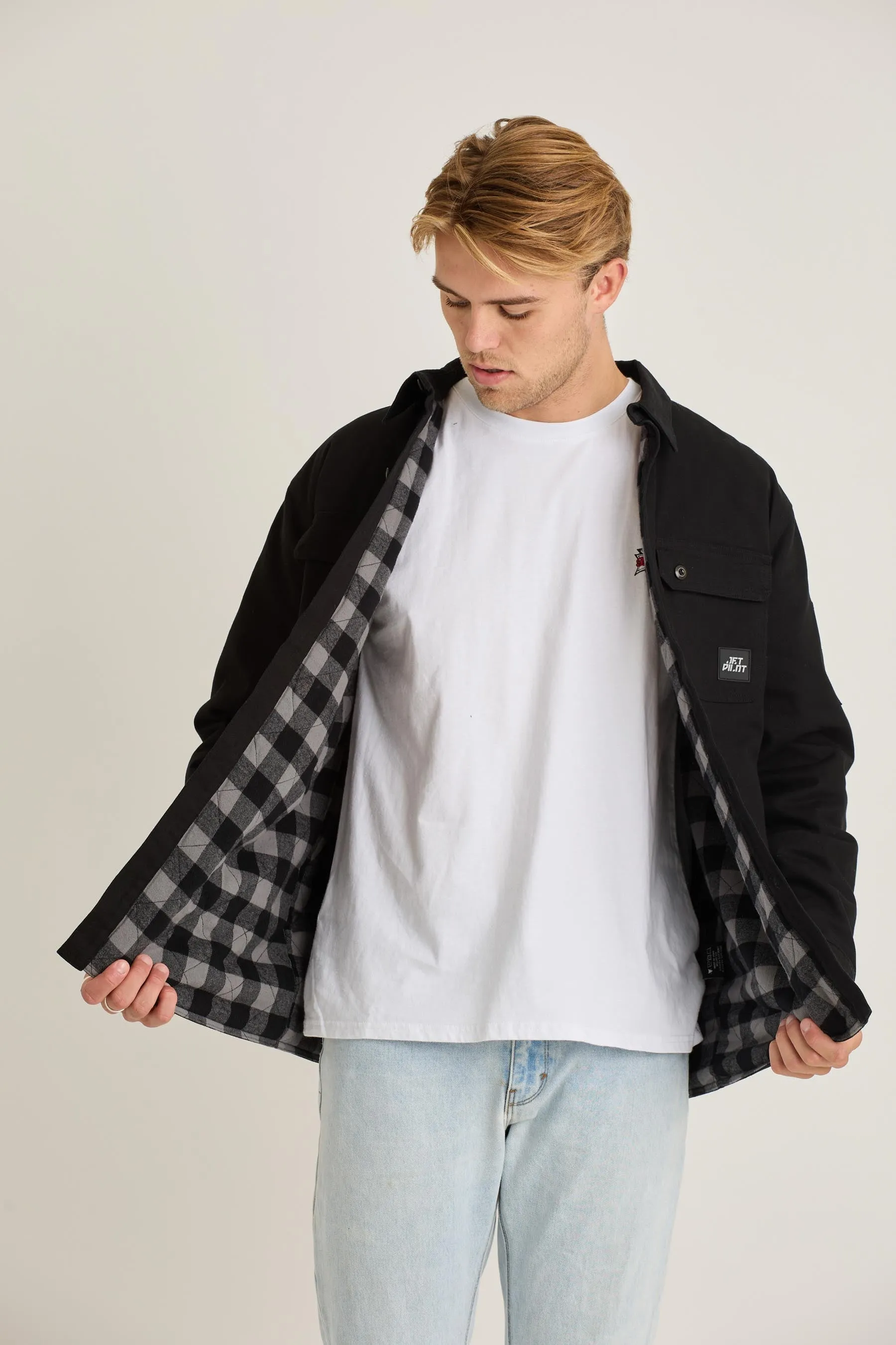 Jetpilot Canvas Mens Jacket - Black