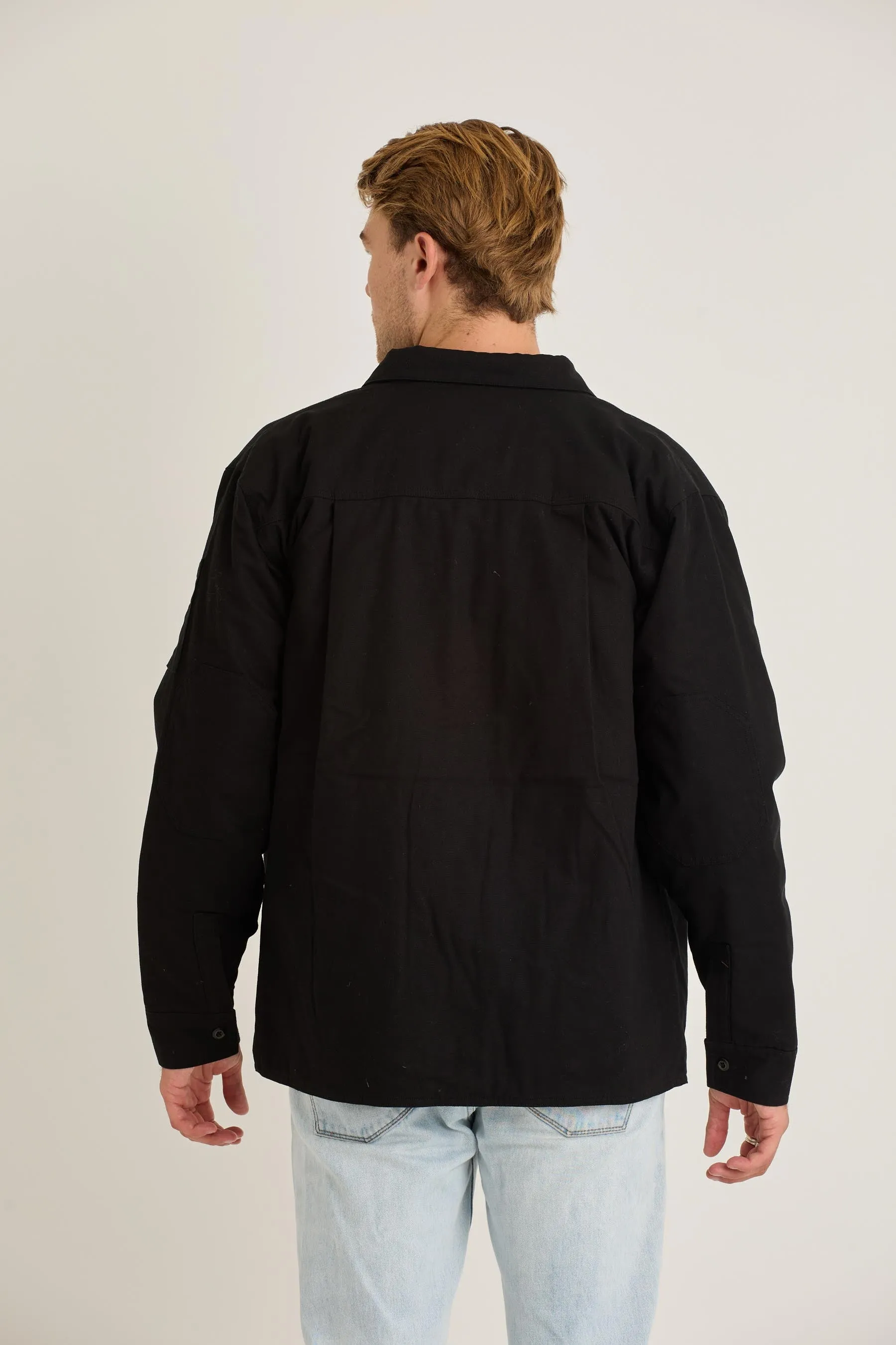 Jetpilot Canvas Mens Jacket - Black