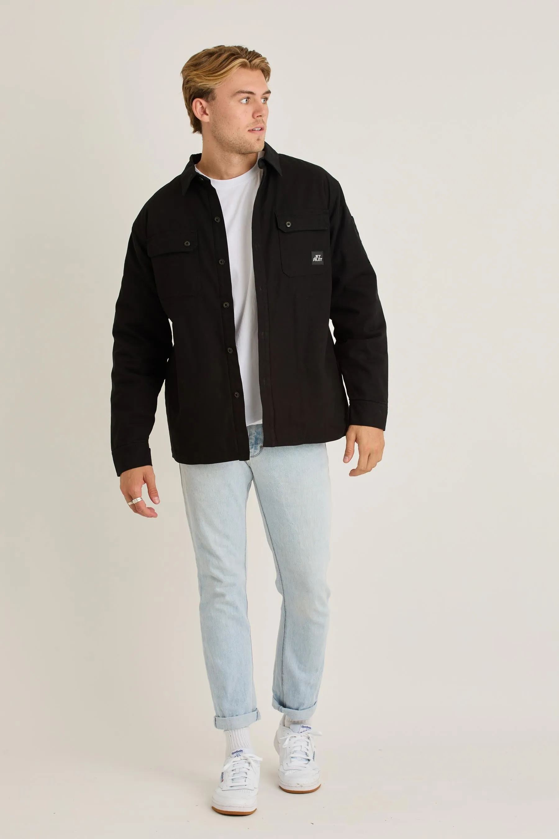 Jetpilot Canvas Mens Jacket - Black