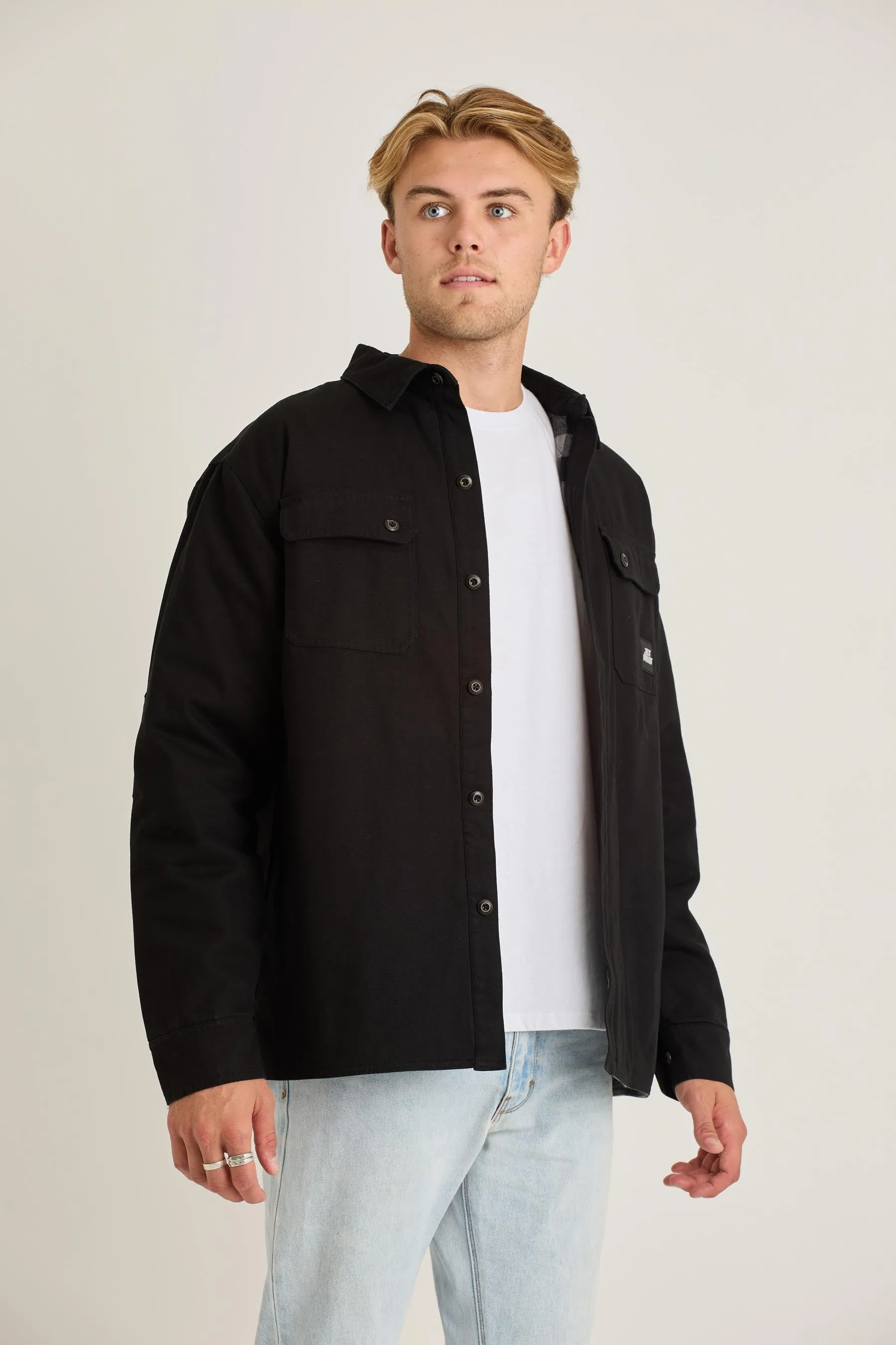 Jetpilot Canvas Mens Jacket - Black