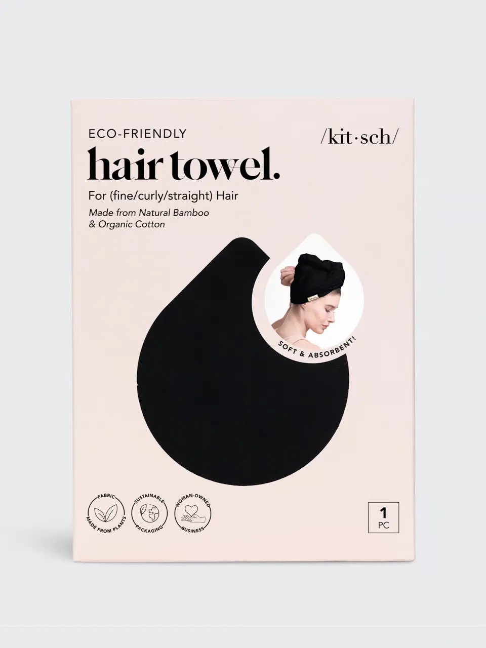 KITSCH Quick Dry Microfiber Hair Towel