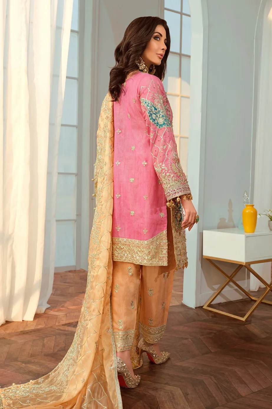 Latest Embroidered Chiffon Party Outfit  #N7040