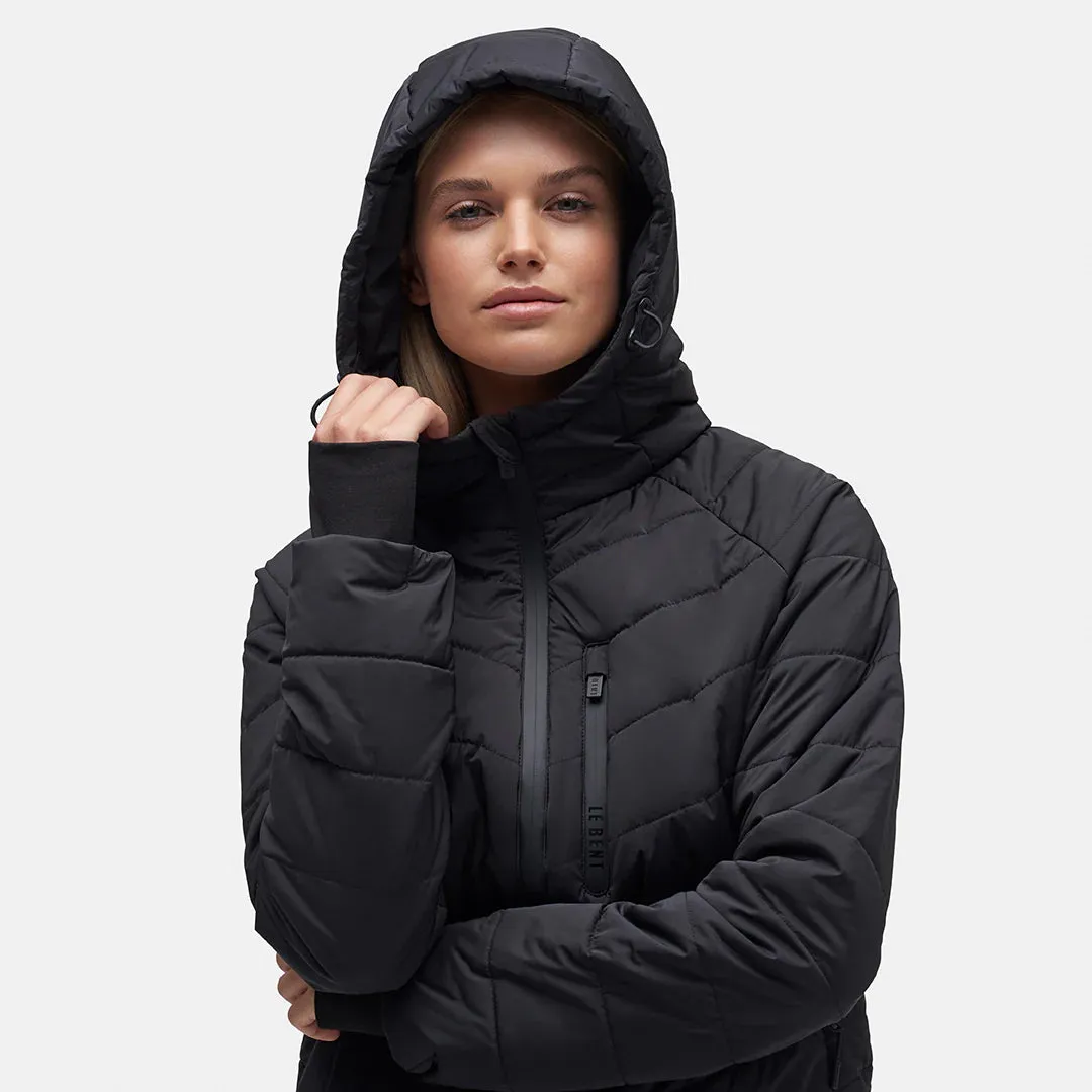 Le Bent Genepi Wool Insulated Hooded Jacket Womens Black