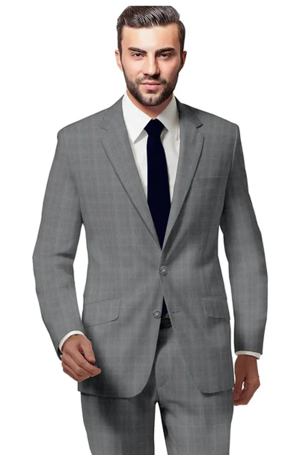 Light Grey Window Pane Suit