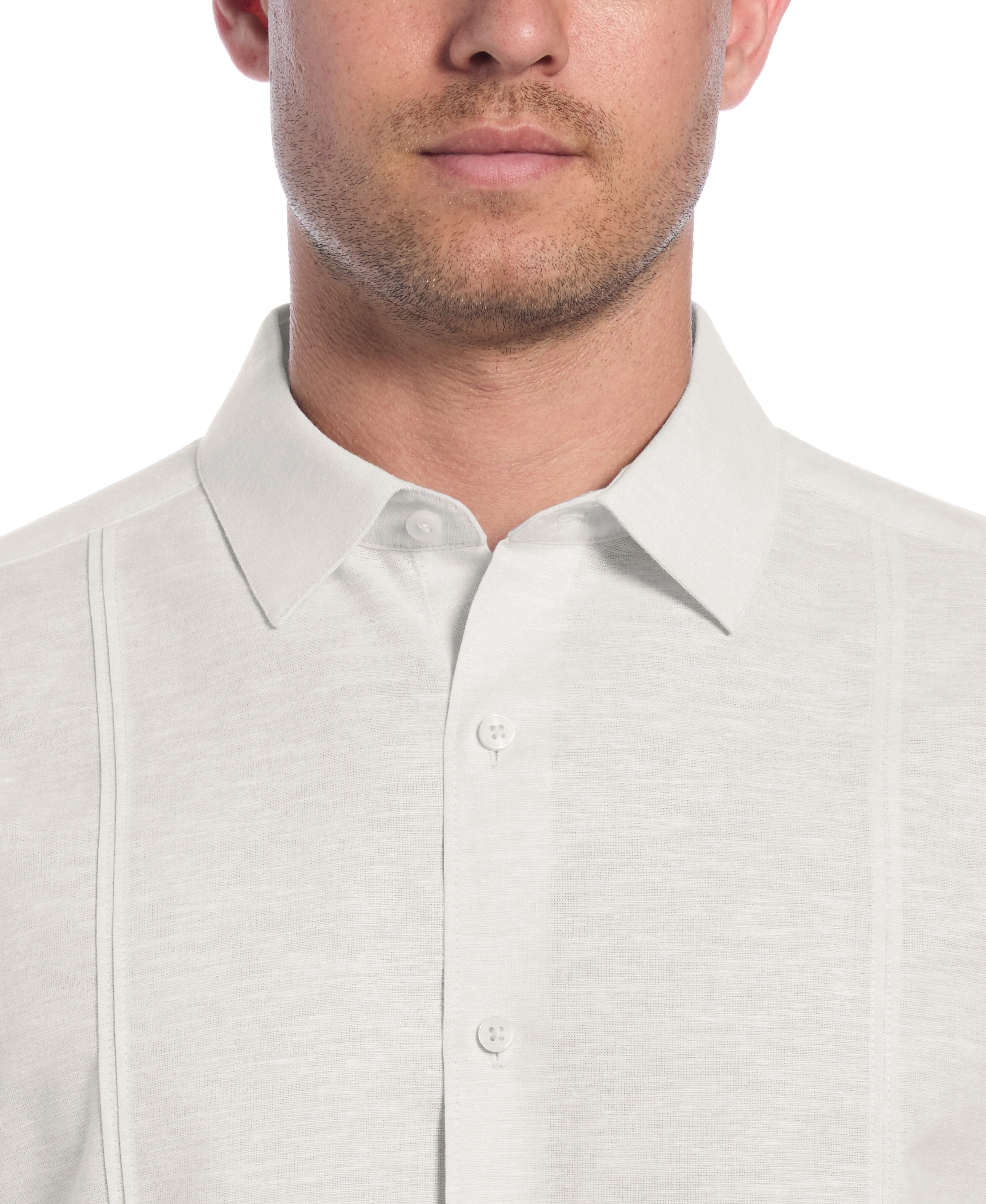 Linen Blend Panel Shirt